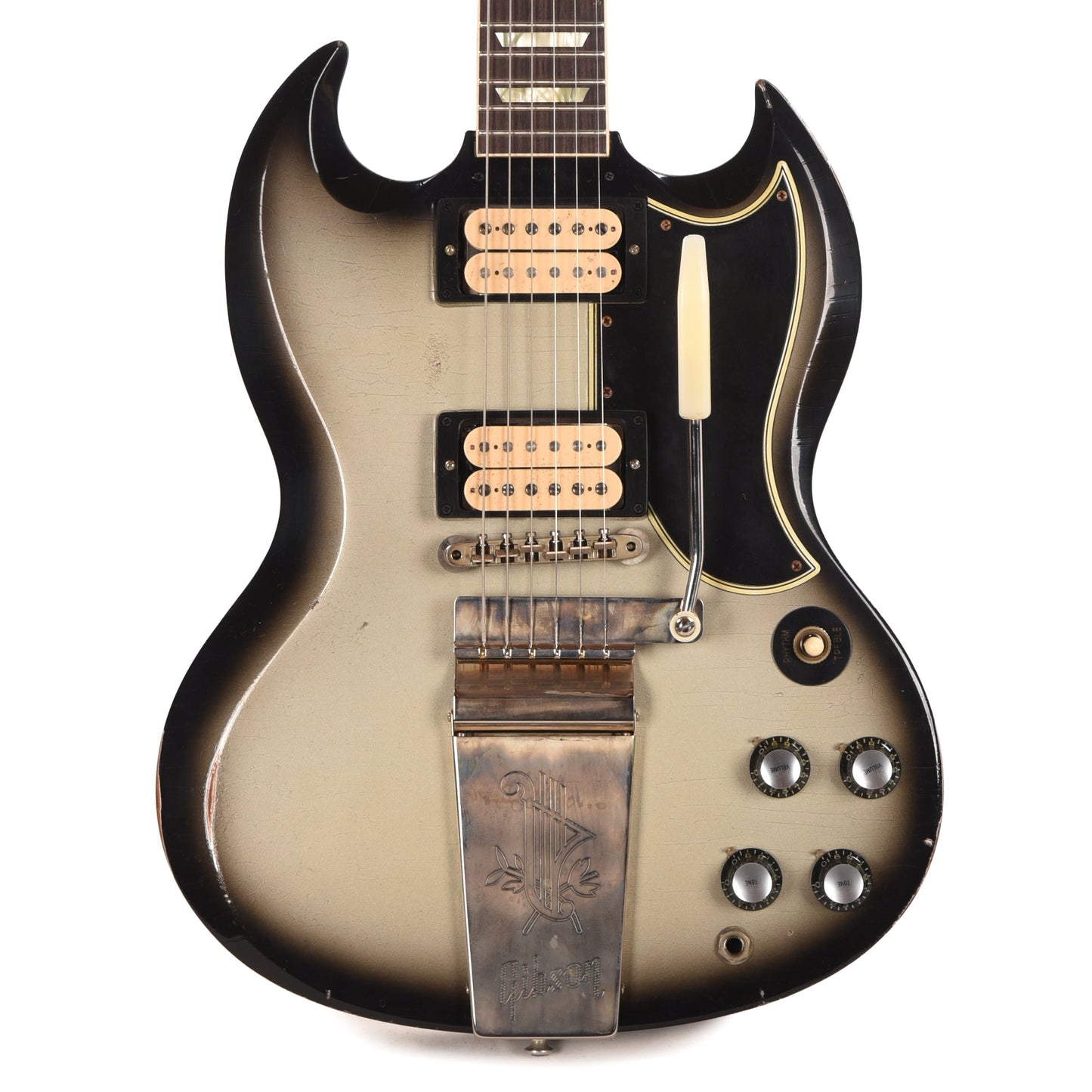 Gibson Custom Shop 1961 Les Paul SG Standard "CME Spec" Antique Silverburst Murphy Lab Heavy Aged NH w/Long Maestro Vibrola & Double White Custom "S" Buckers