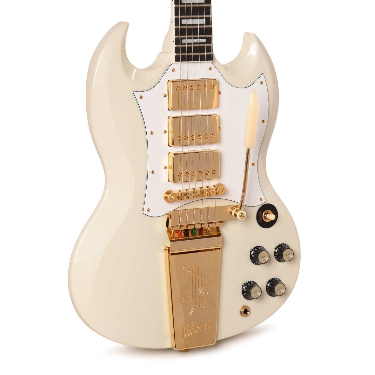 Gibson Custom Shop 1963 Les Paul SG Custom "CME Spec" Polaris White VOS w/Maestro Vibrola & Full Batwing Pickguard
