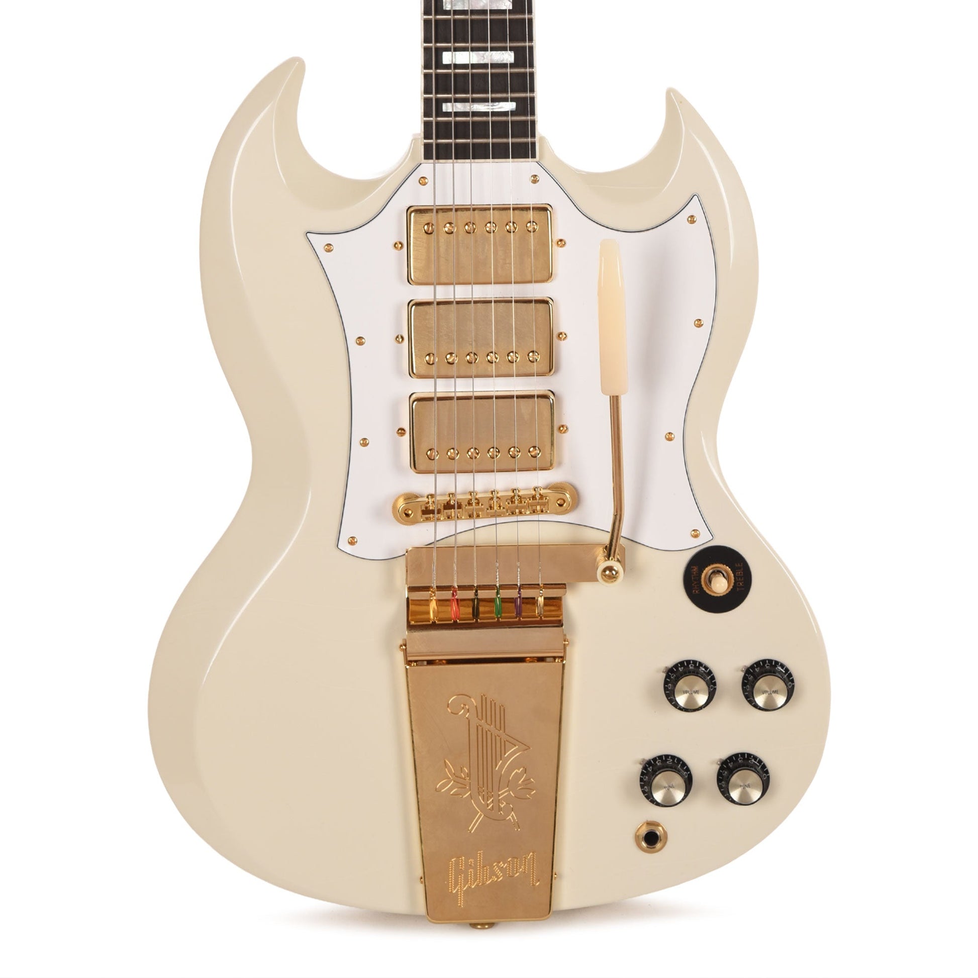Gibson Custom Shop 1963 Les Paul SG Custom "CME Spec" Polaris White VOS w/Maestro Vibrola & Full Batwing Pickguard