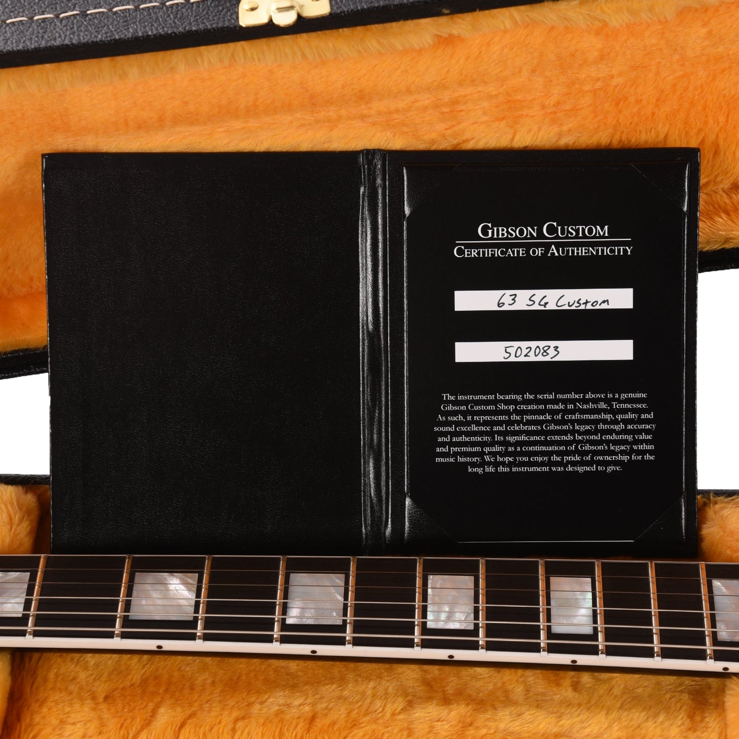 Gibson Custom Shop 1963 SG Custom "CME Spec" Ebony Gloss w/Maestro Vibrola