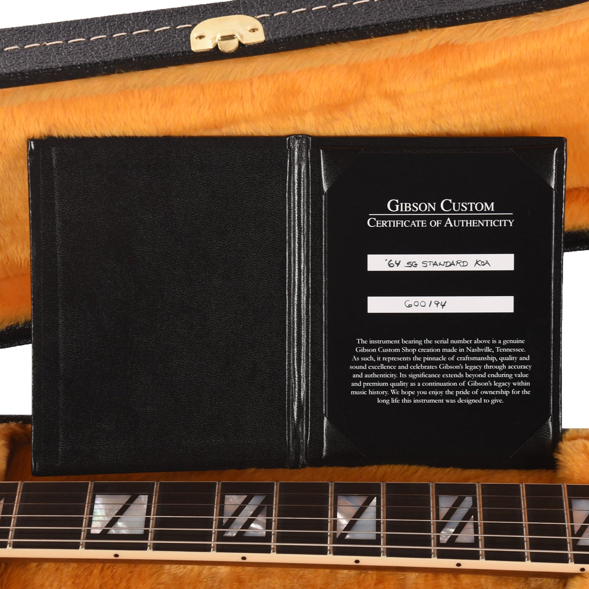 Gibson Custom Shop 1964 SG Standard "CME Spec" Koa Natural VOS w/Bigsby