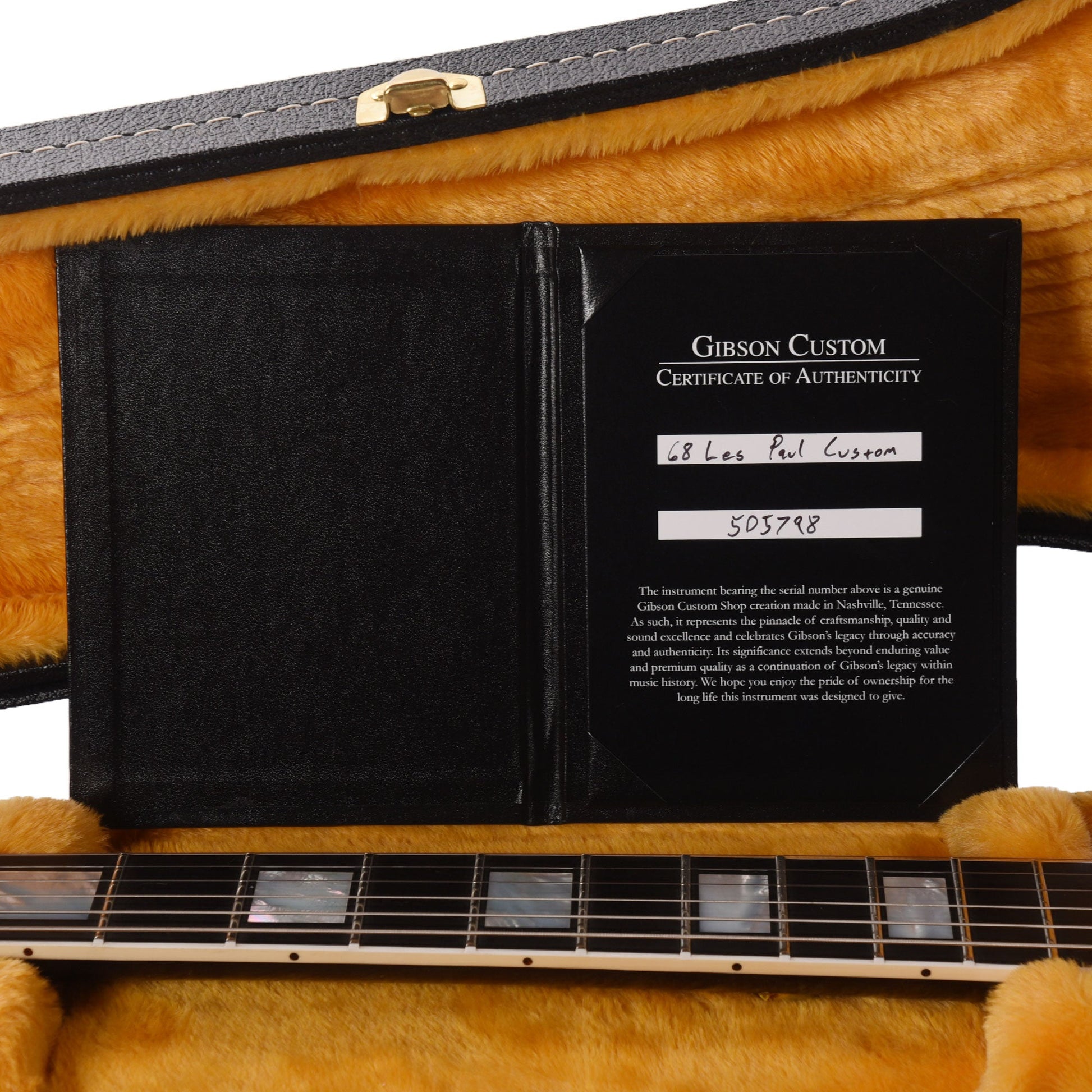 Gibson Custom Shop 1968 Les Paul Custom "CME Spec" Ebony VOS