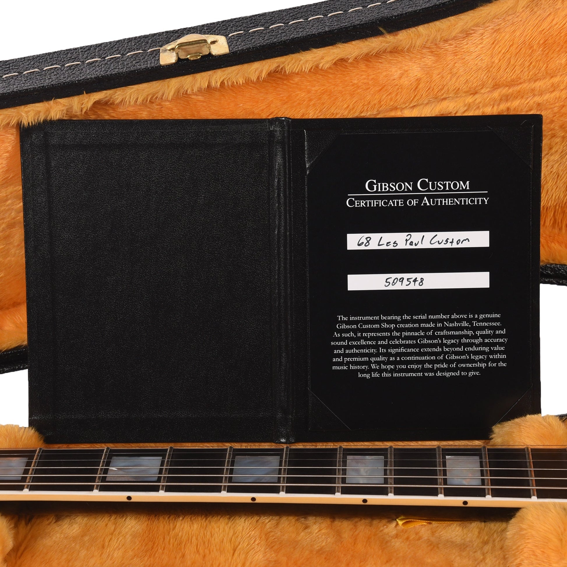 Gibson Custom Shop 1968 Les Paul Custom "CME Spec" Ebony VOS