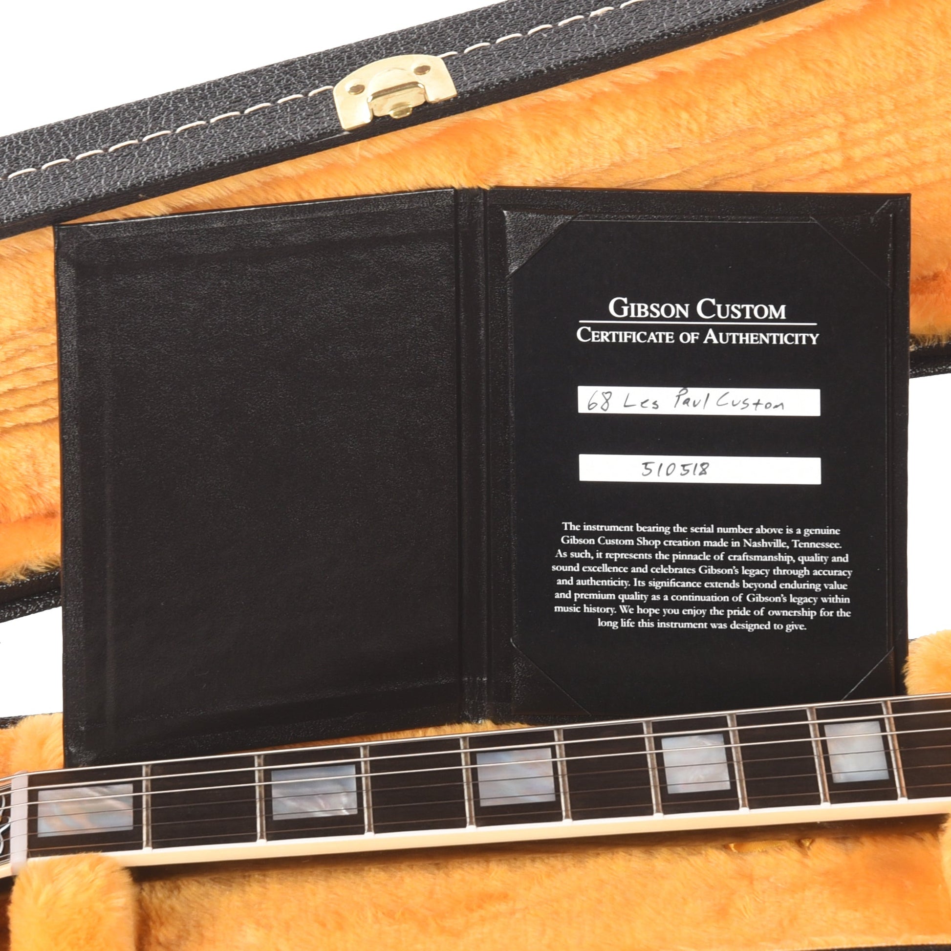 Gibson Custom Shop 1968 Les Paul Custom LEFTY "CME Spec" Ebony VOS