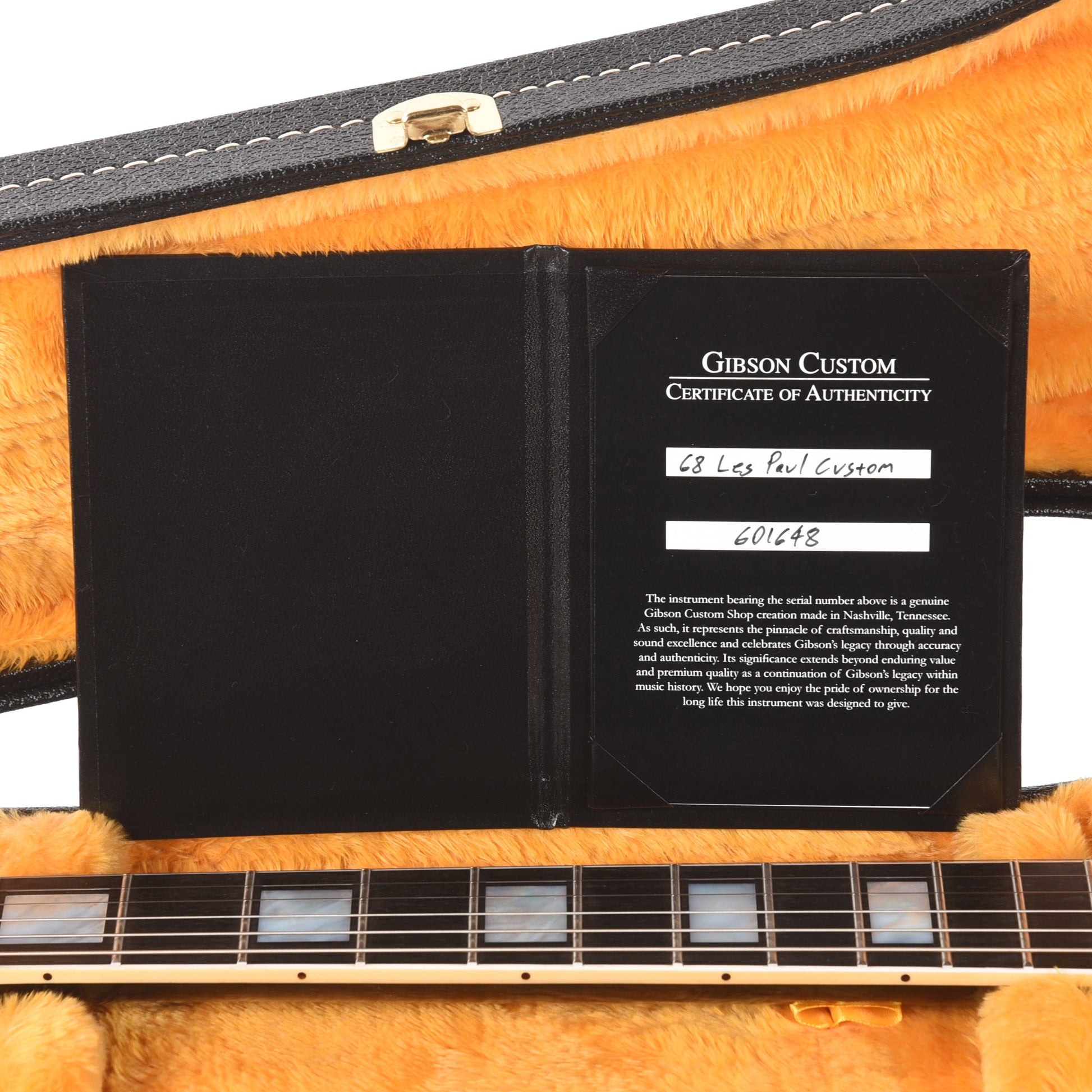 Gibson Custom Shop 1968 Les Paul Custom Reissue Ebony Gloss