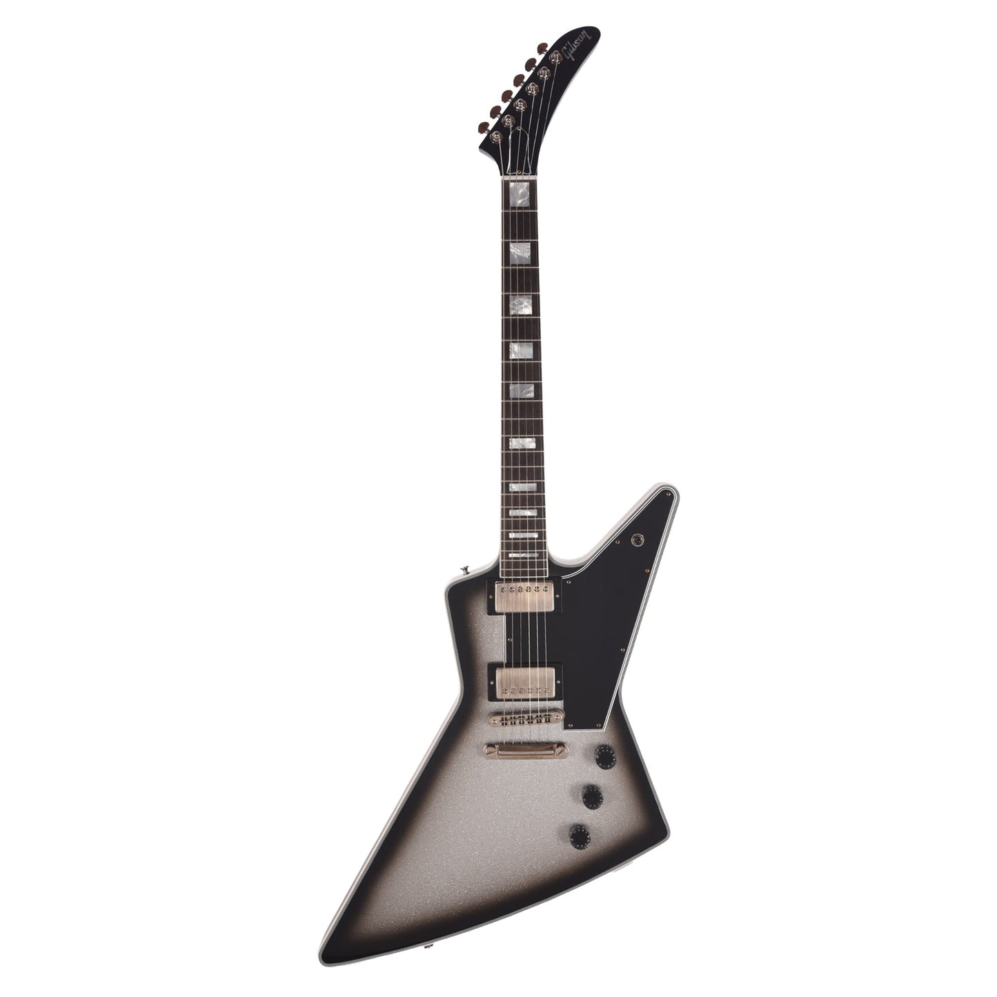 Gibson Custom Shop Explorer Custom "CME Spec" Silver Sparkle Burst/Black Back VOS w/Silver Stinger