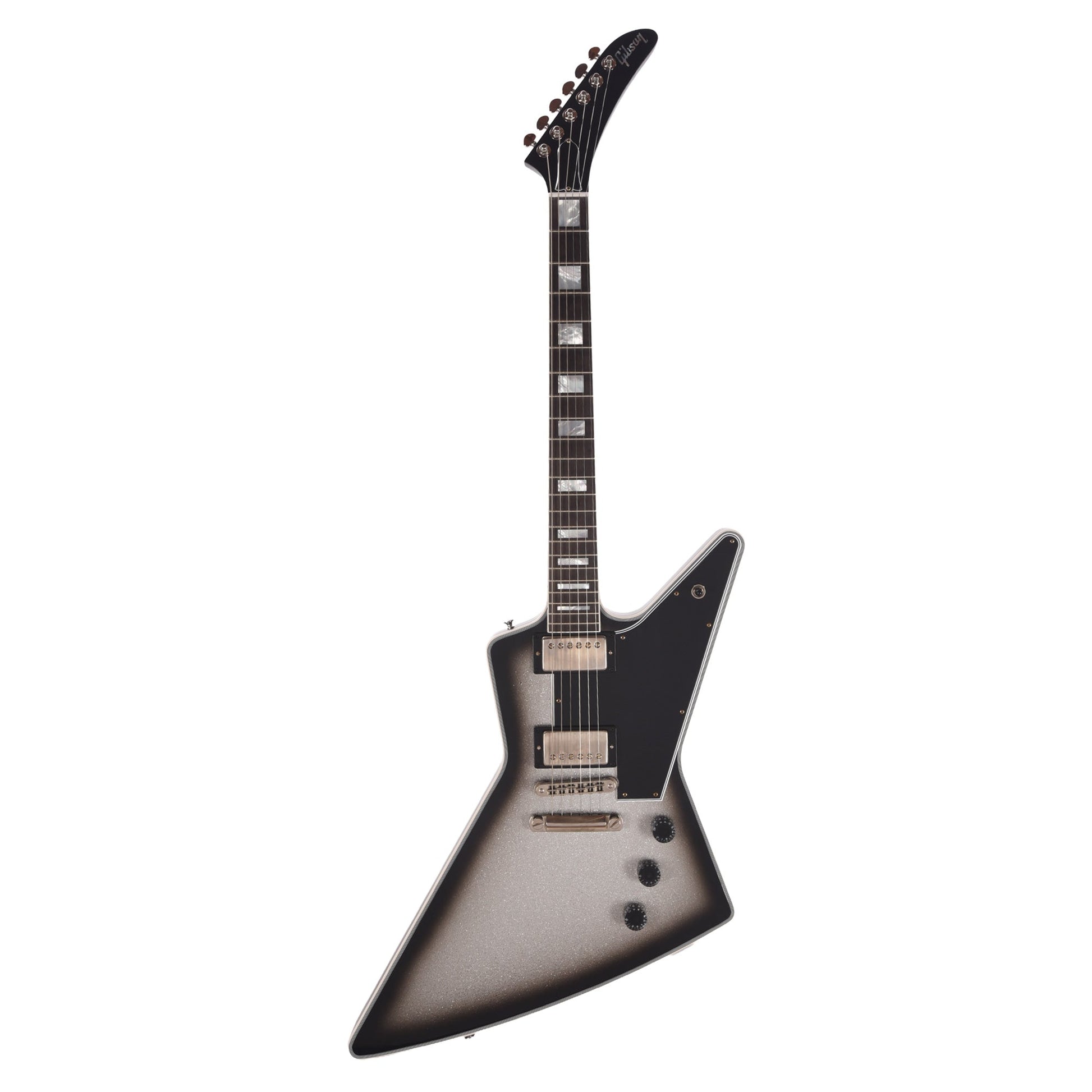 Gibson Custom Shop Explorer Custom "CME Spec" Silver Sparkle Burst/Black Back VOS w/Silver Stinger