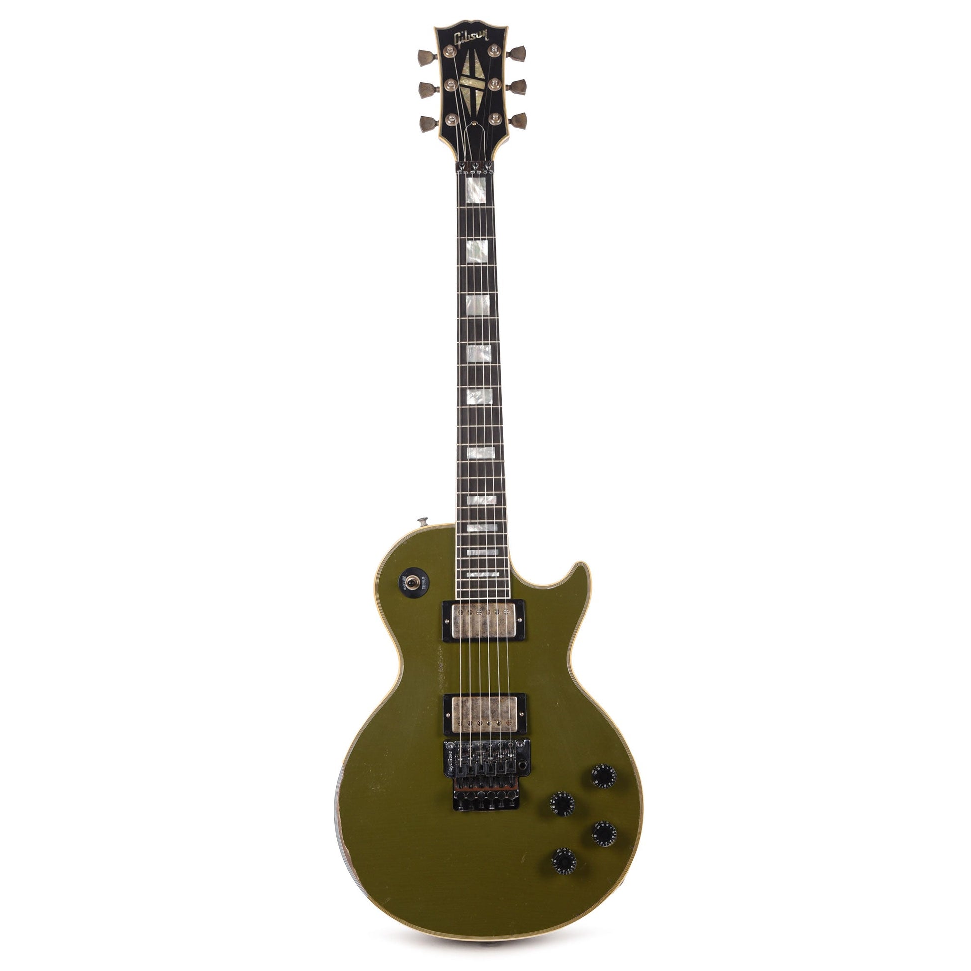 Gibson Custom Shop Les Paul Axcess Custom Floyd Rose Olive Drab Murphy Lab Heavy Aged w/Ebony Stinger