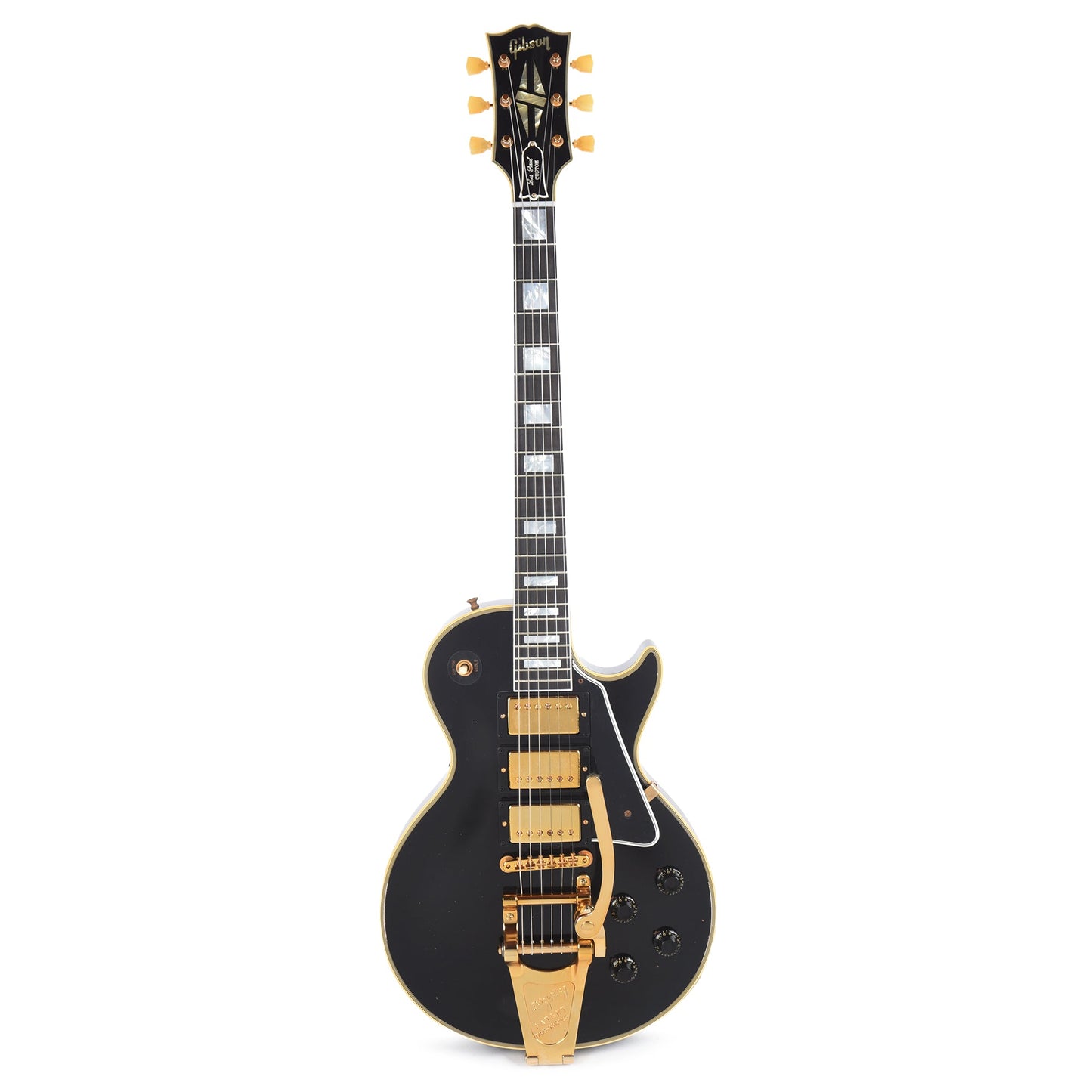 Gibson Custom Shop Murphy Lab 1957 Les Paul Custom Reissue 3-Pickup Ebony Light Aged w/Bigsby