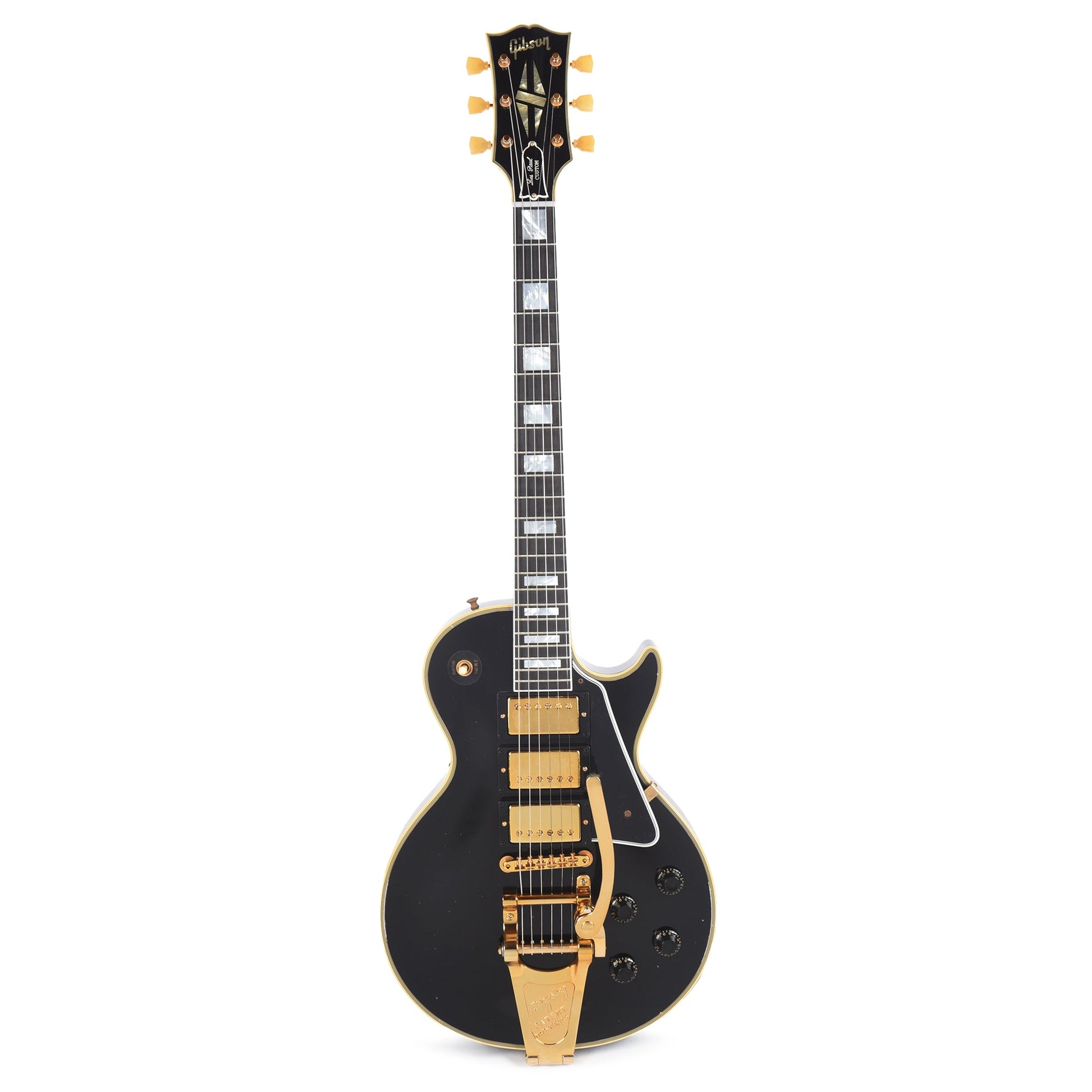 Gibson Custom Shop Murphy Lab 1957 Les Paul Custom Reissue 3-Pickup Ebony Light Aged w/Bigsby