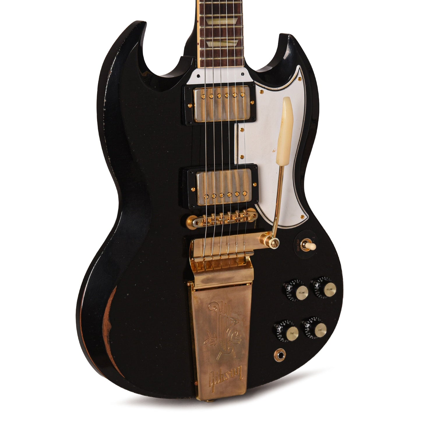 Gibson Custom Shop Murphy Lab 1961 Les Paul/SG Standard "CME Spec" Heavy Antique Ebony Heavy Aged w/Maestro Vibrola