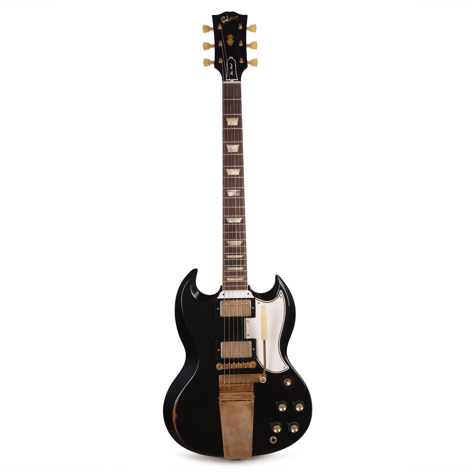 Gibson Custom Shop Murphy Lab 1961 Les Paul/SG Standard "CME Spec" Heavy Antique Ebony Heavy Aged w/Maestro Vibrola