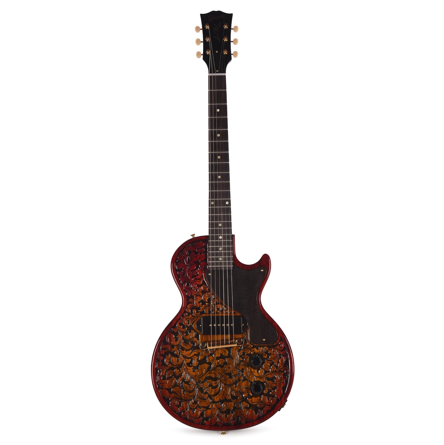 Gibson Custom Shop NAMM 2026 "Western Floral" Les Paul Junior Sheridan-Style Carvings by Matt Sneddon w/Ebony Parts