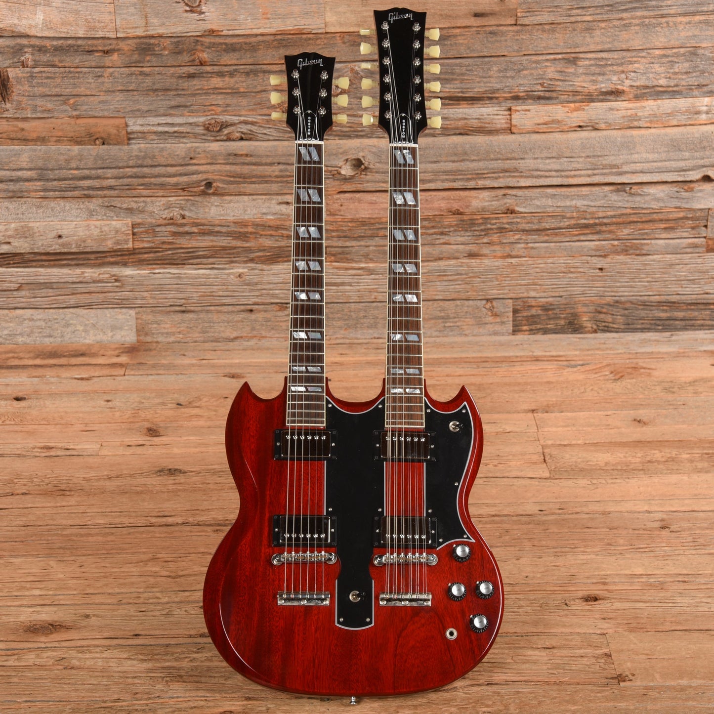 Gibson EDS-1275 One of One Doubleneck (Reversed Necks) Cherry - Dave Amato of REO Speedwagon