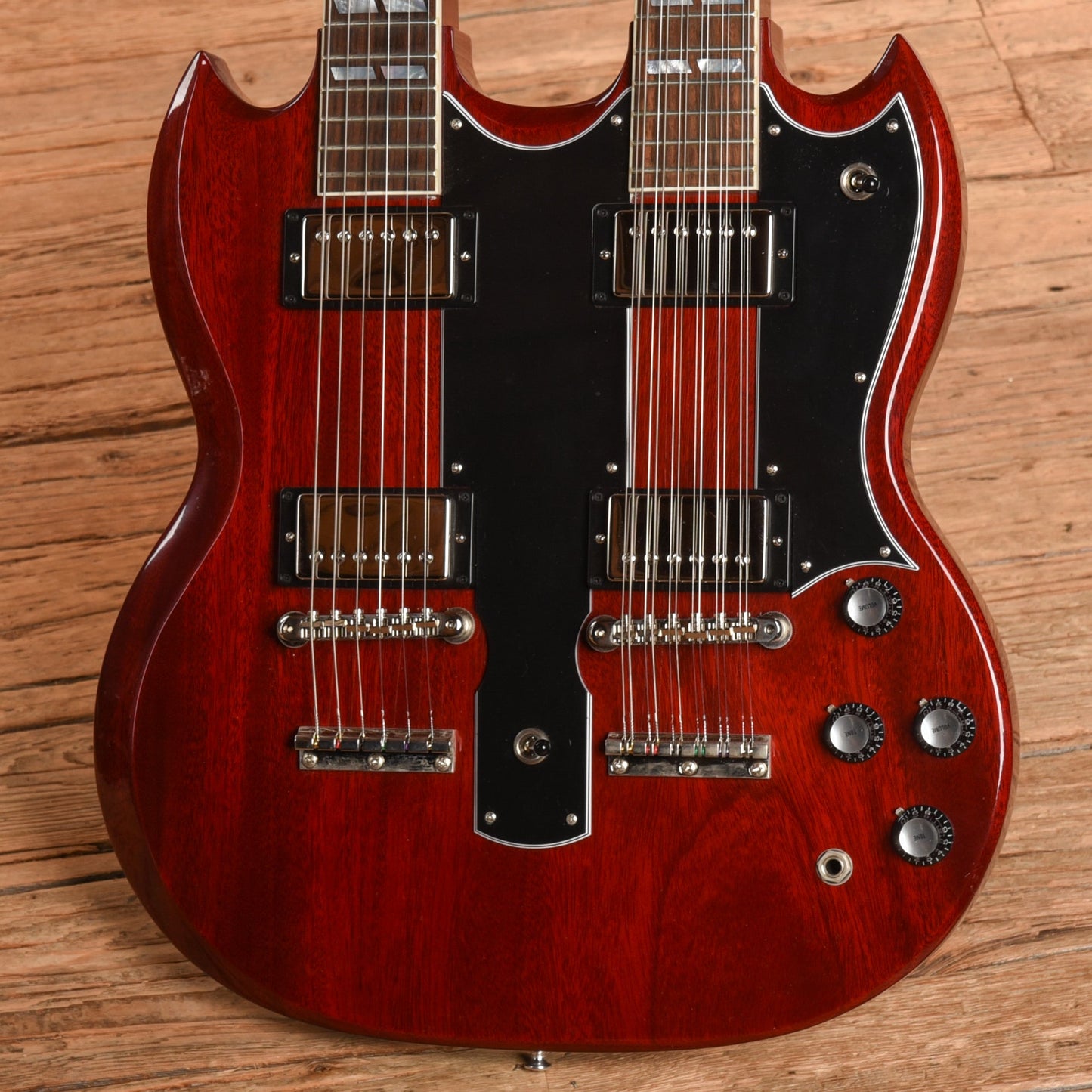 Gibson EDS-1275 One of One Doubleneck (Reversed Necks) Cherry - Dave Amato of REO Speedwagon