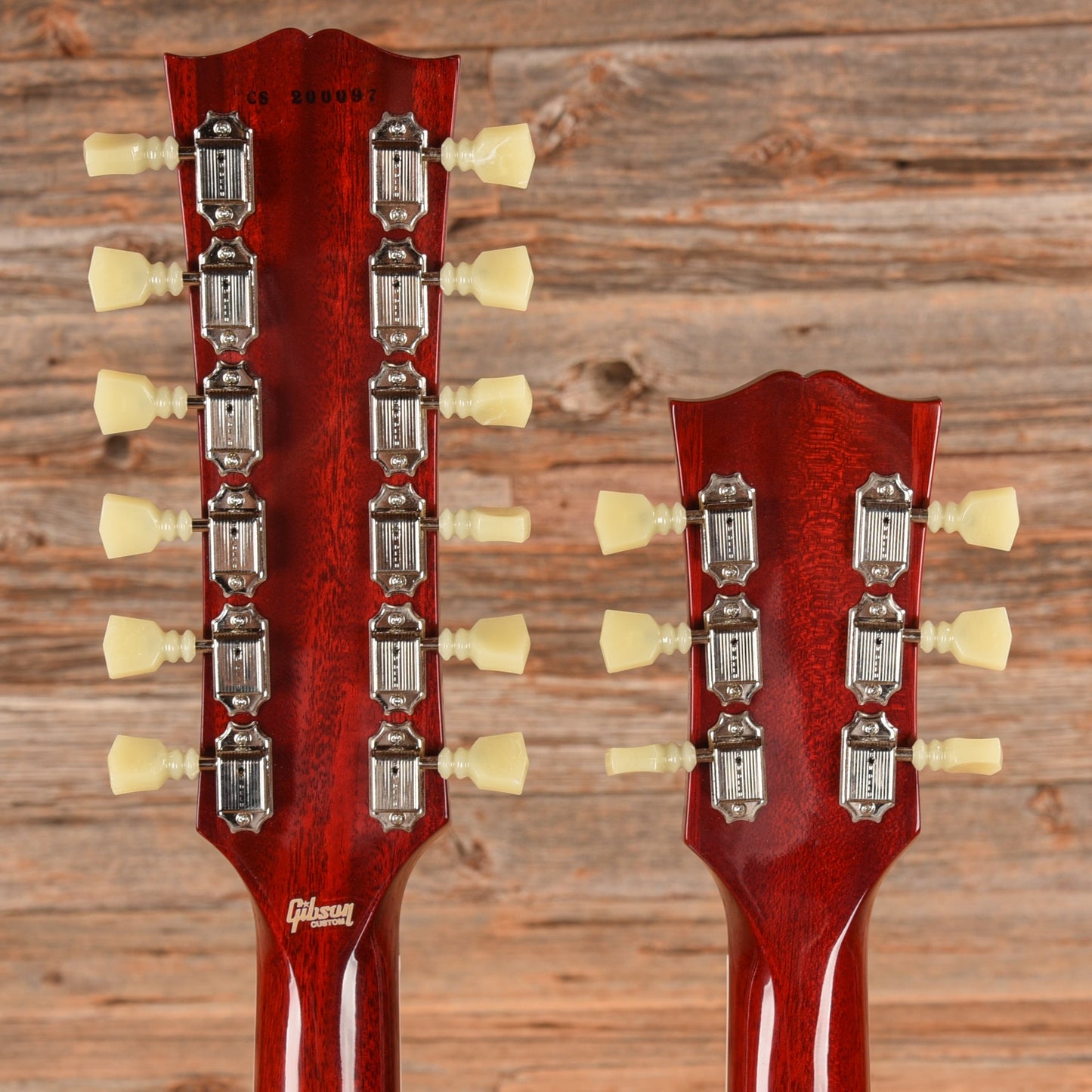 Gibson EDS-1275 One of One Doubleneck (Reversed Necks) Cherry - Dave Amato of REO Speedwagon