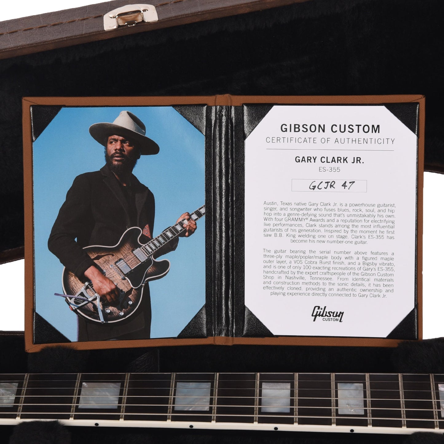 Gibson Custom Shop Artist Gary Clark Jr. ES-355 Cobra Burst VOS