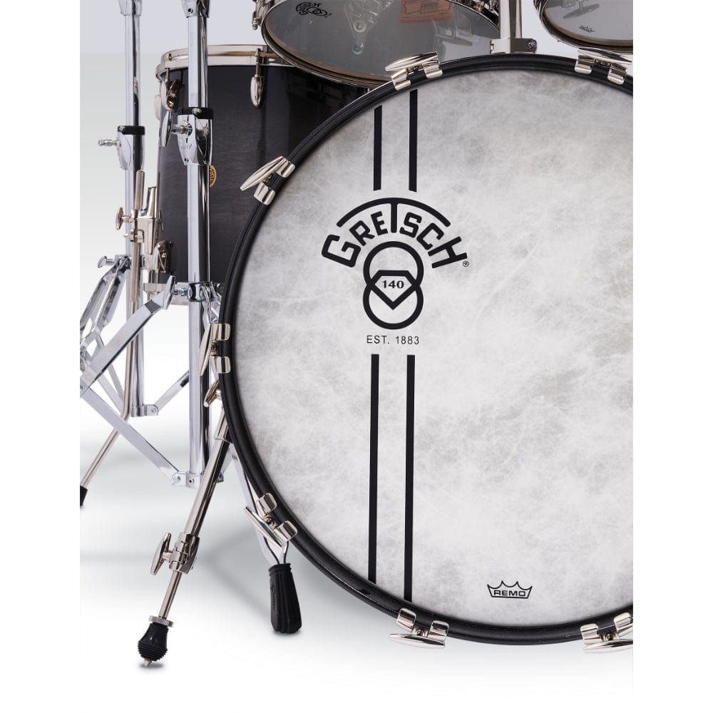Gretsch 140th Anniversary 10/12/16/22/6.5x14 5pc. Hybrid Drum Kit Ebony Stardust w/Nickel Hdw & Bag Set