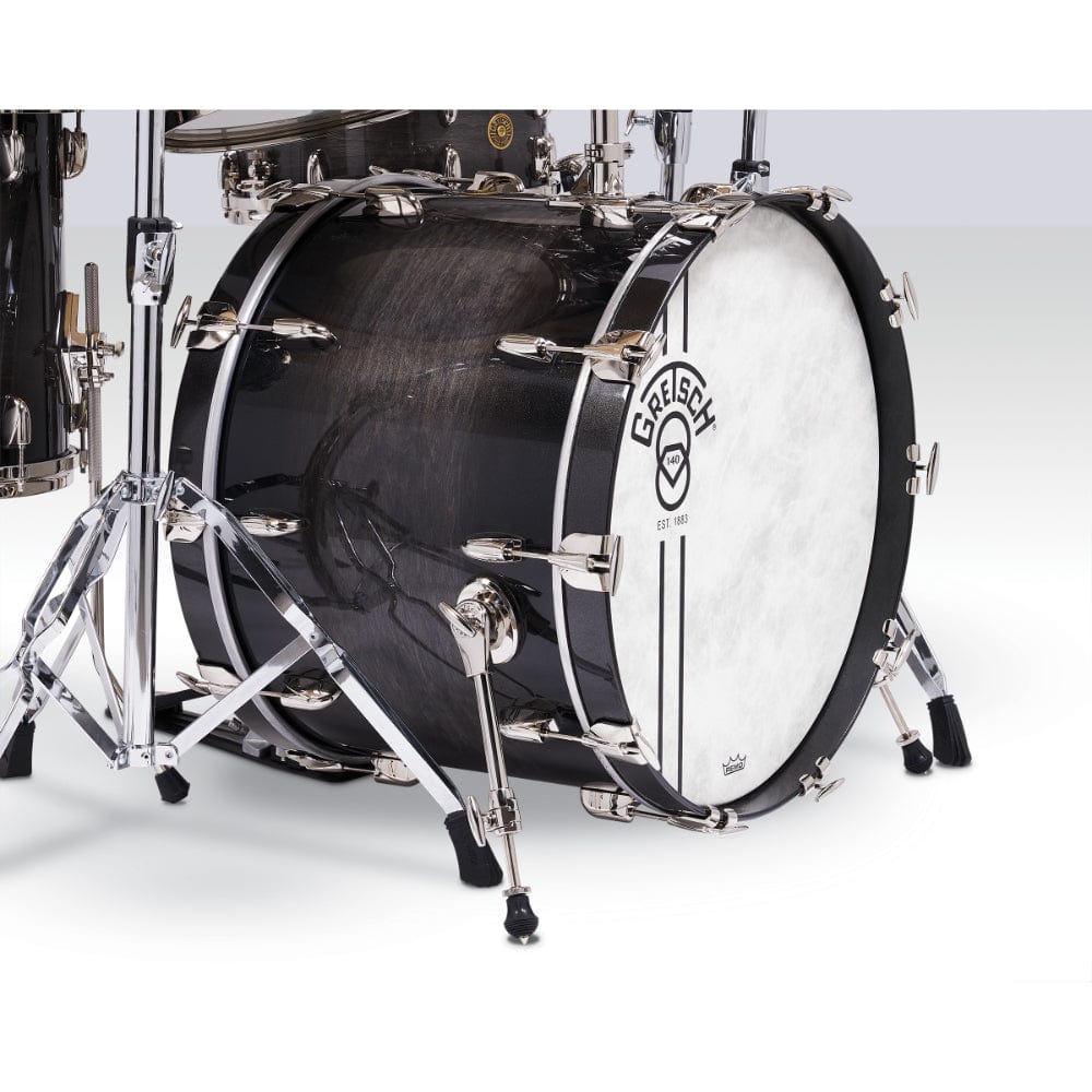 Gretsch 140th Anniversary 10/12/16/22/6.5x14 5pc. Hybrid Drum Kit Ebony Stardust w/Nickel Hdw & Bag Set