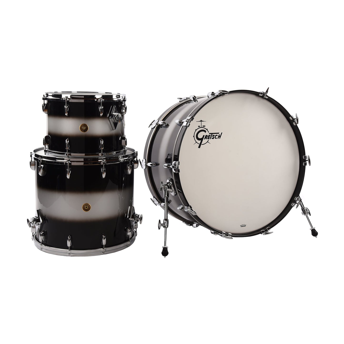 Gretsch USA Custom 14/18/26 3pc. Drum Kit Black/Silver Duco Gloss w/T-Rods