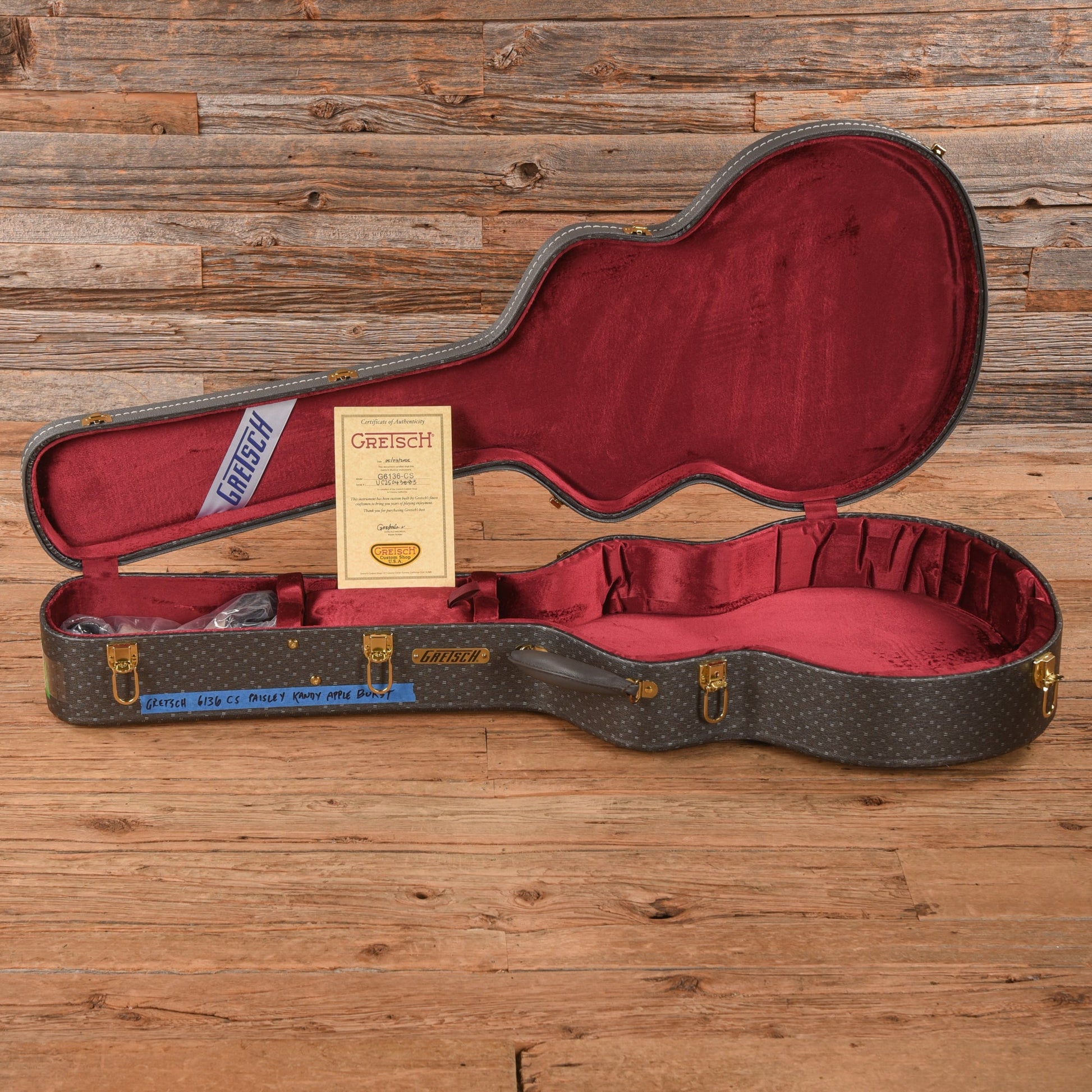 Gretsch Custom Shop G6136-55 Paisley Falcon Relic Master Built by Gonzalo Madrigal Candy Apple Burst 2025