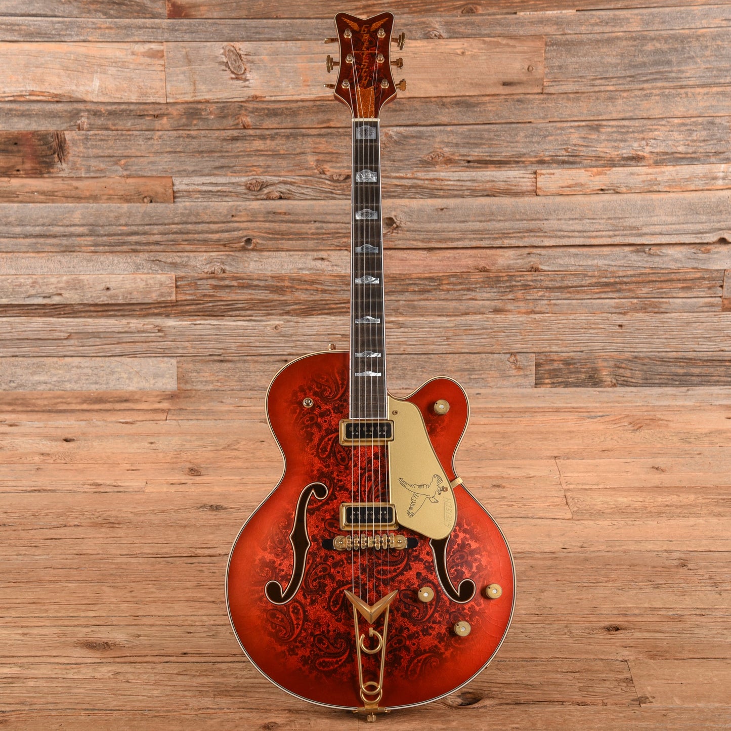 Gretsch Custom Shop G6136-55 Paisley Falcon Relic Master Built by Gonzalo Madrigal Candy Apple Burst 2025