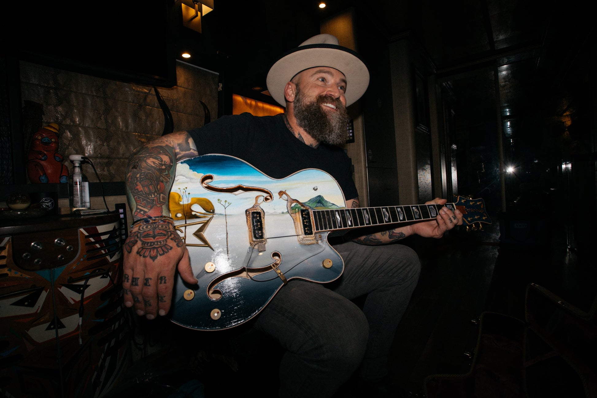 Gretsch Custom Shop Stephen Stern Masterbuilt G6136-CST White Falcon Custom Painted by Louis Markoya Protegé to Salvador Dali 2012 - Zac Brown