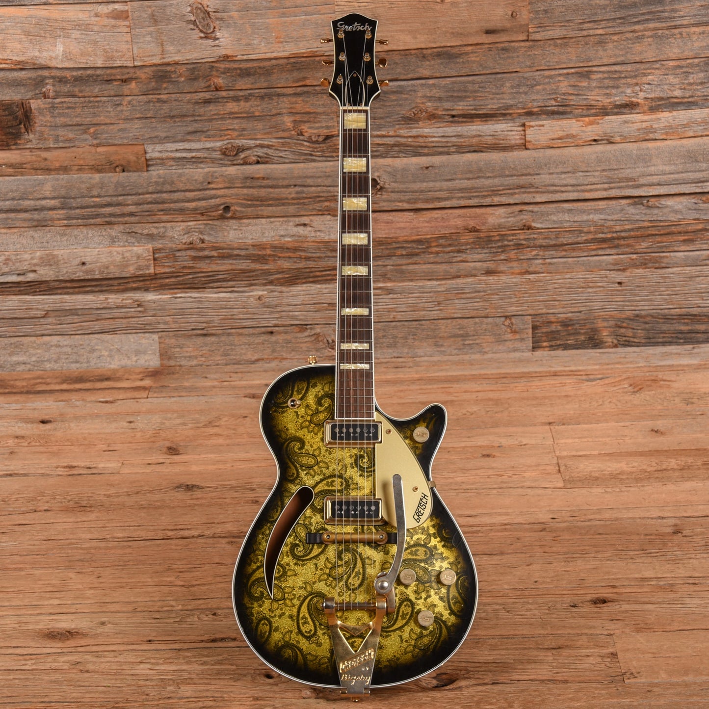 Gretsch G6128-CS '55 Duo Jet Master Built by Stephen Stern Gold Paisley 2020