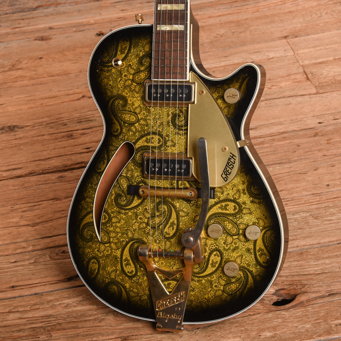 Gretsch G6128-CS '55 Duo Jet Master Built by Stephen Stern Gold Paisley 2020