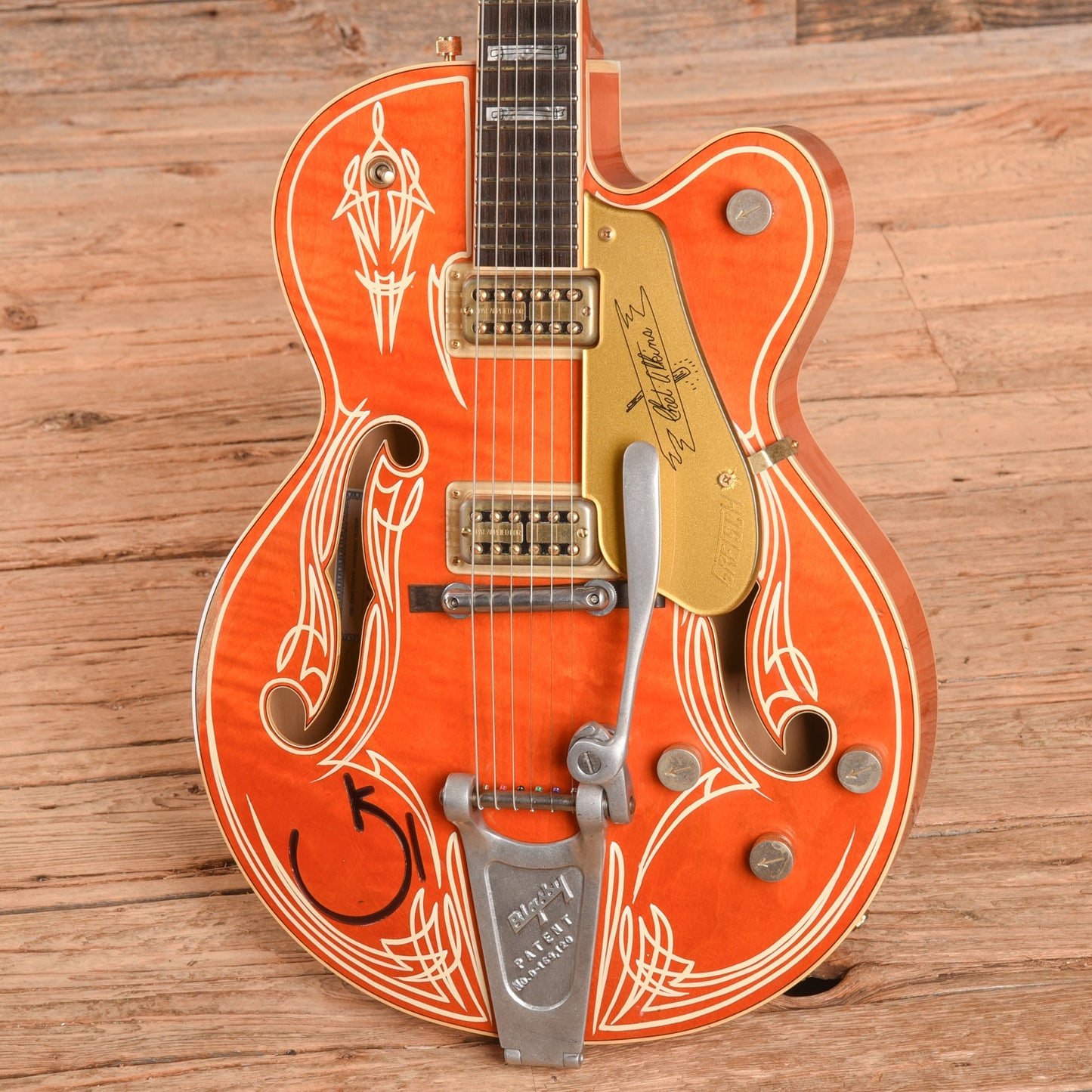 Gretsch Custom Shop Stephen Stern Masterbuilt 6120 Orange Pinstripe 2006 - Zac Brown