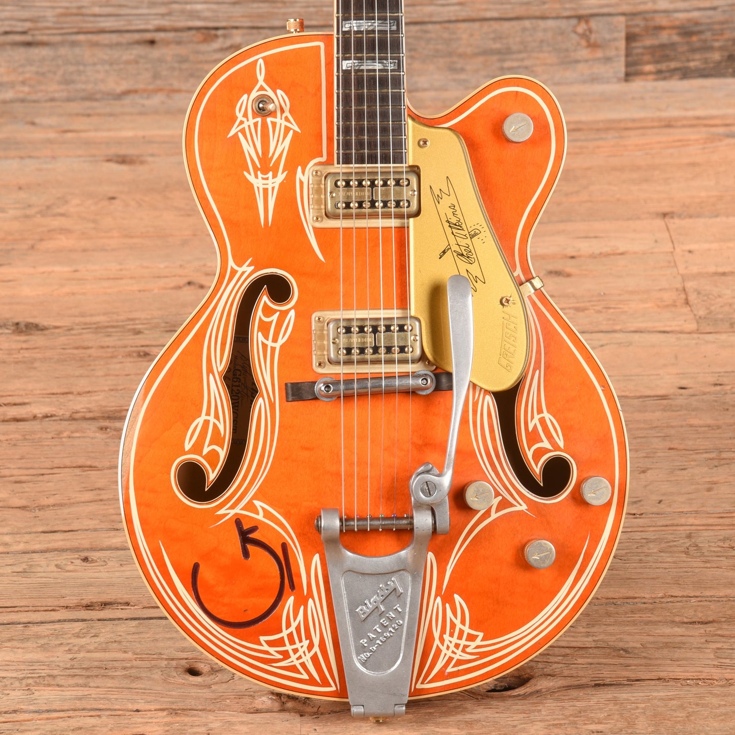 Gretsch Custom Shop Stephen Stern Masterbuilt 6120 Orange Pinstripe 2006 - Zac Brown