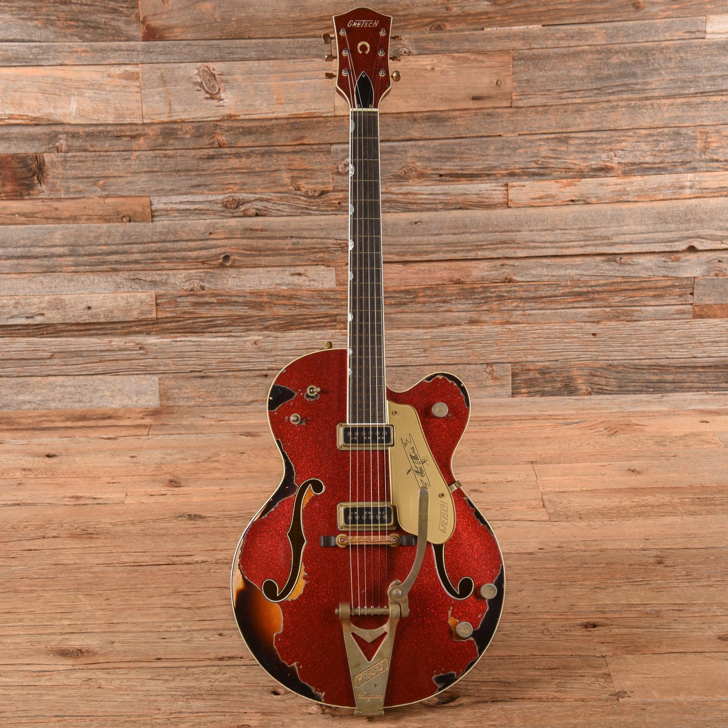 Gretsch Custom Shop Stephen Stern Masterbuilt G6120-CST Red Sparkle Over Sunburst 2021 - Zac Brown