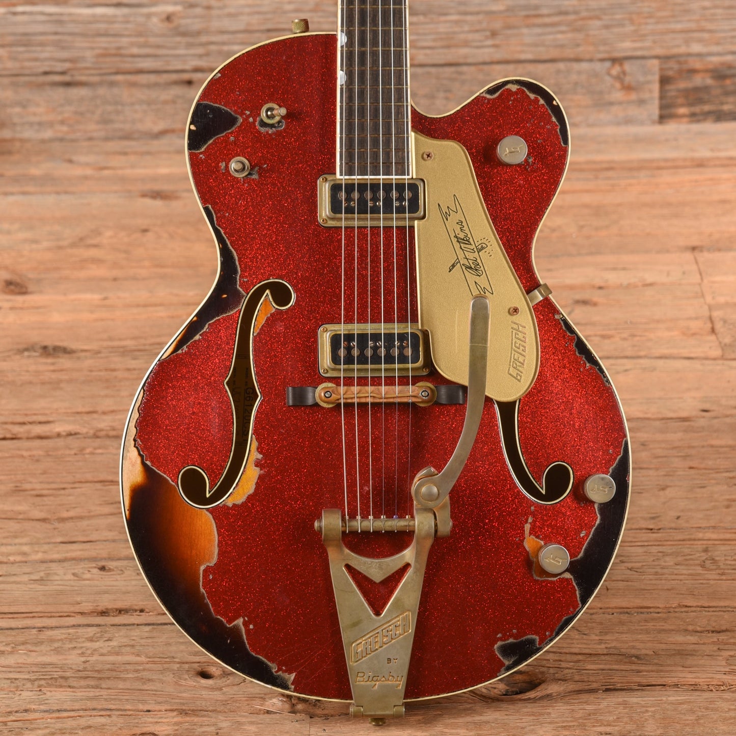 Gretsch Custom Shop Stephen Stern Masterbuilt G6120-CST Red Sparkle Over Sunburst 2021 - Zac Brown