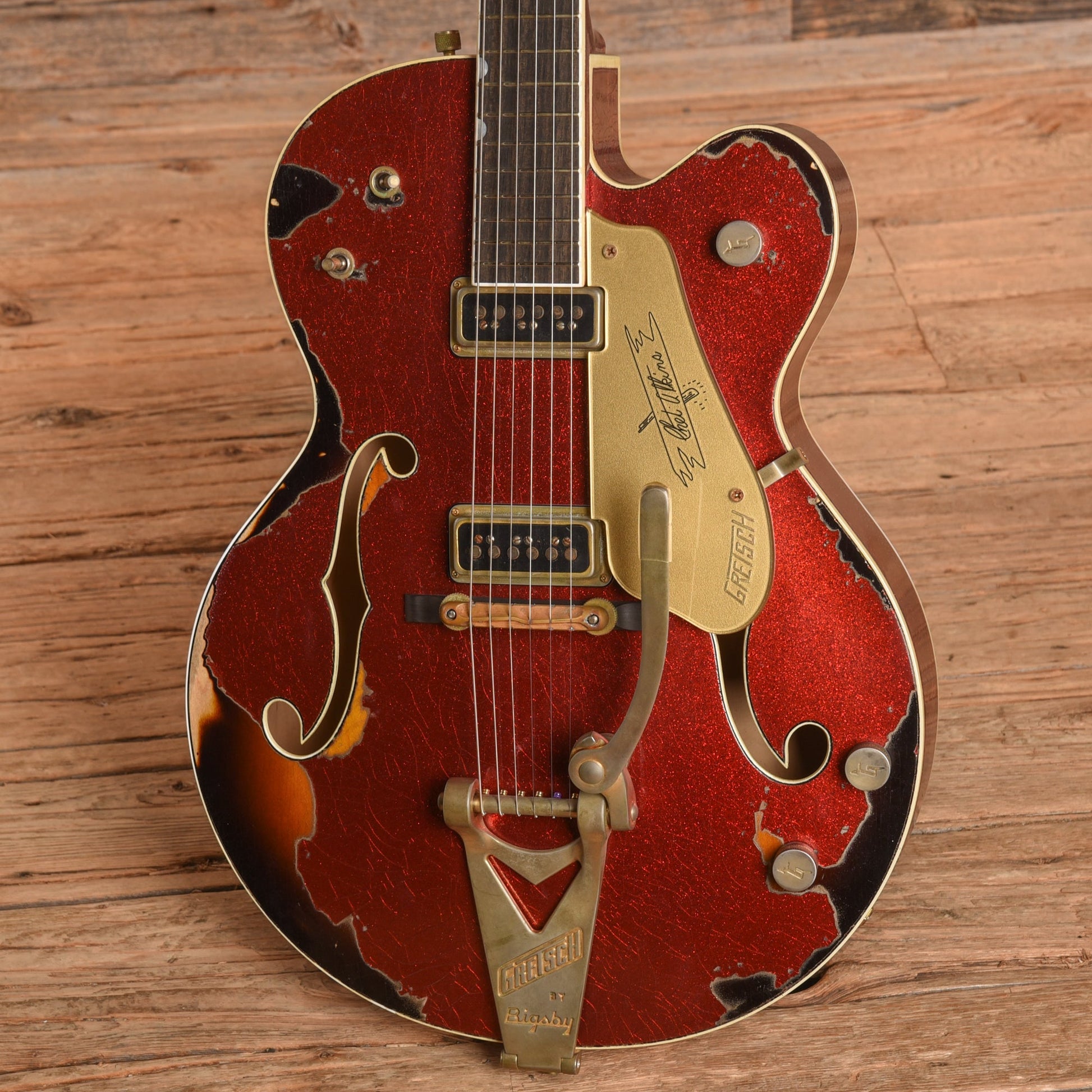 Gretsch Custom Shop Stephen Stern Masterbuilt G6120-CST Red Sparkle Over Sunburst 2021 - Zac Brown
