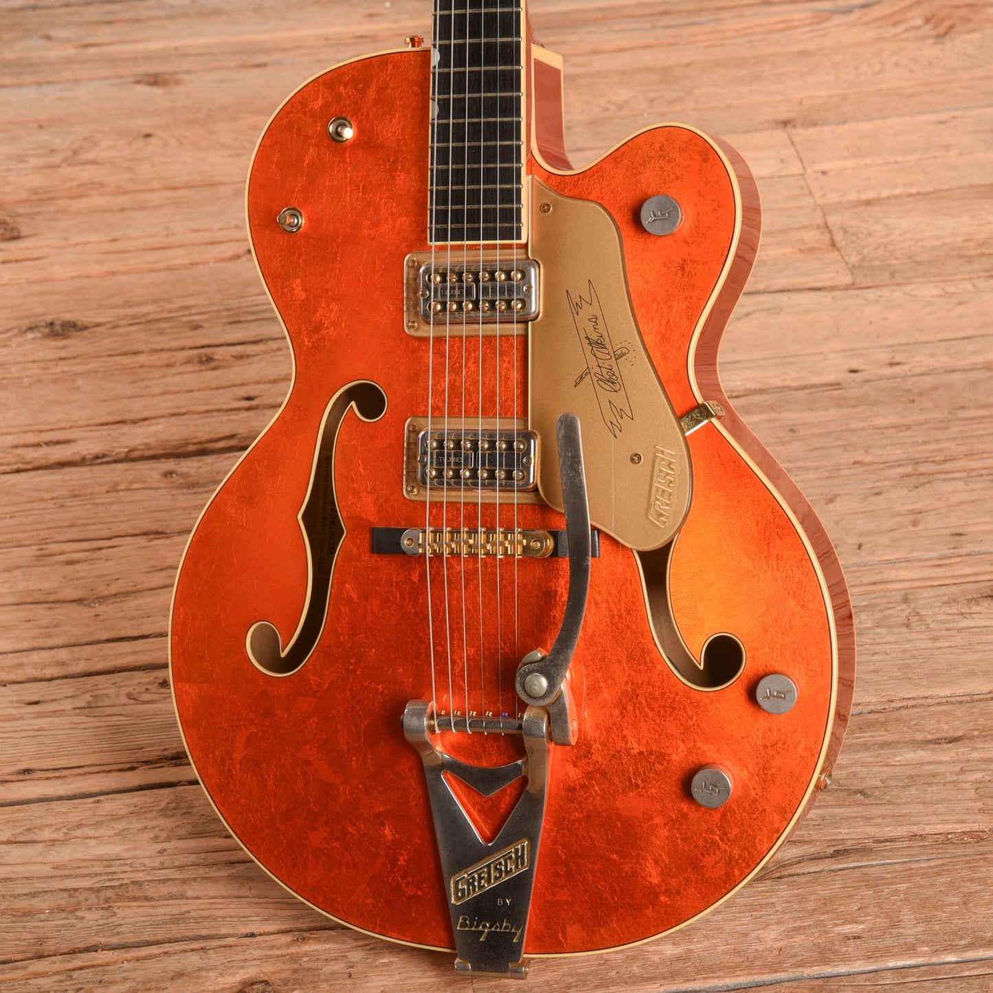 Gretsch Custom Shop Stephen Stern Masterbuilt G6120CST 125th Anniversary Gold Leaf Orange 2008 - Zac Brown