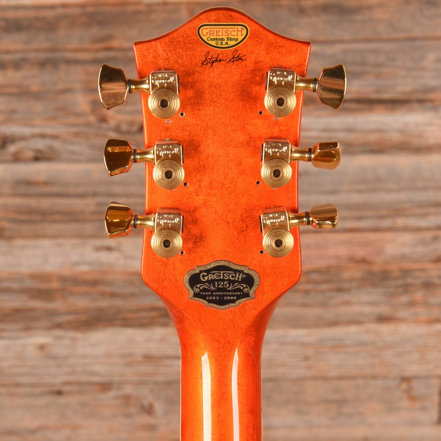 Gretsch Custom Shop Stephen Stern Masterbuilt G6120CST 125th Anniversary Gold Leaf Orange 2008 - Zac Brown