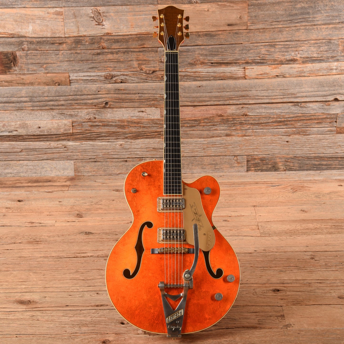 Gretsch Custom Shop Stephen Stern Masterbuilt G6120CST 125th Anniversary Gold Leaf Orange 2008 - Zac Brown
