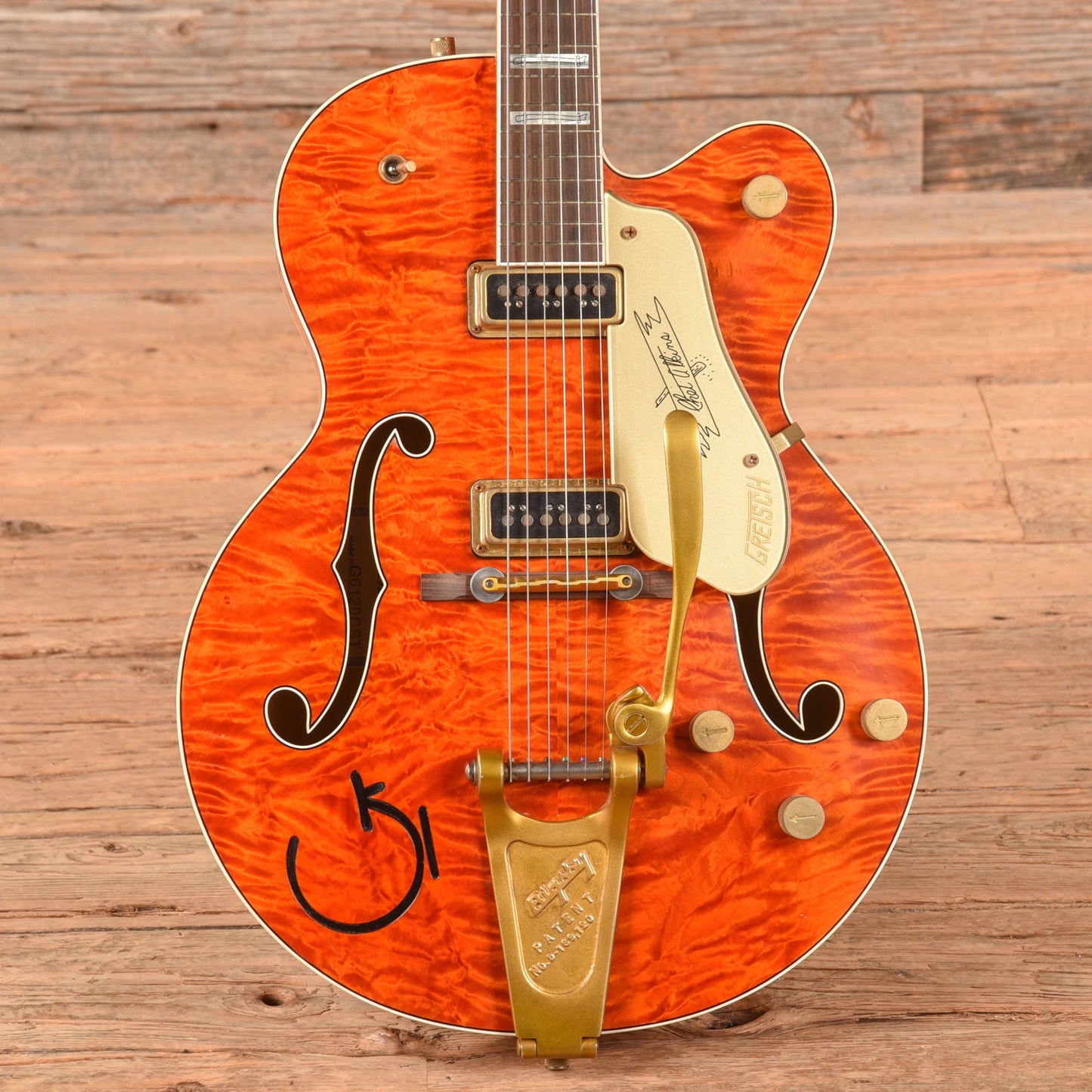 Gretsch Custom Shop Stephen Stern Masterbuilt G6120CST Flamed Orange 2022 - Zac Brown