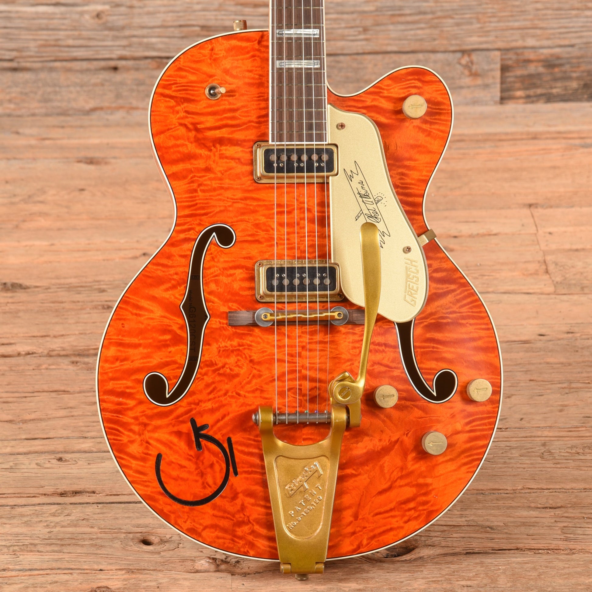 Gretsch Custom Shop Stephen Stern Masterbuilt G6120CST Flamed Orange 2022 - Zac Brown