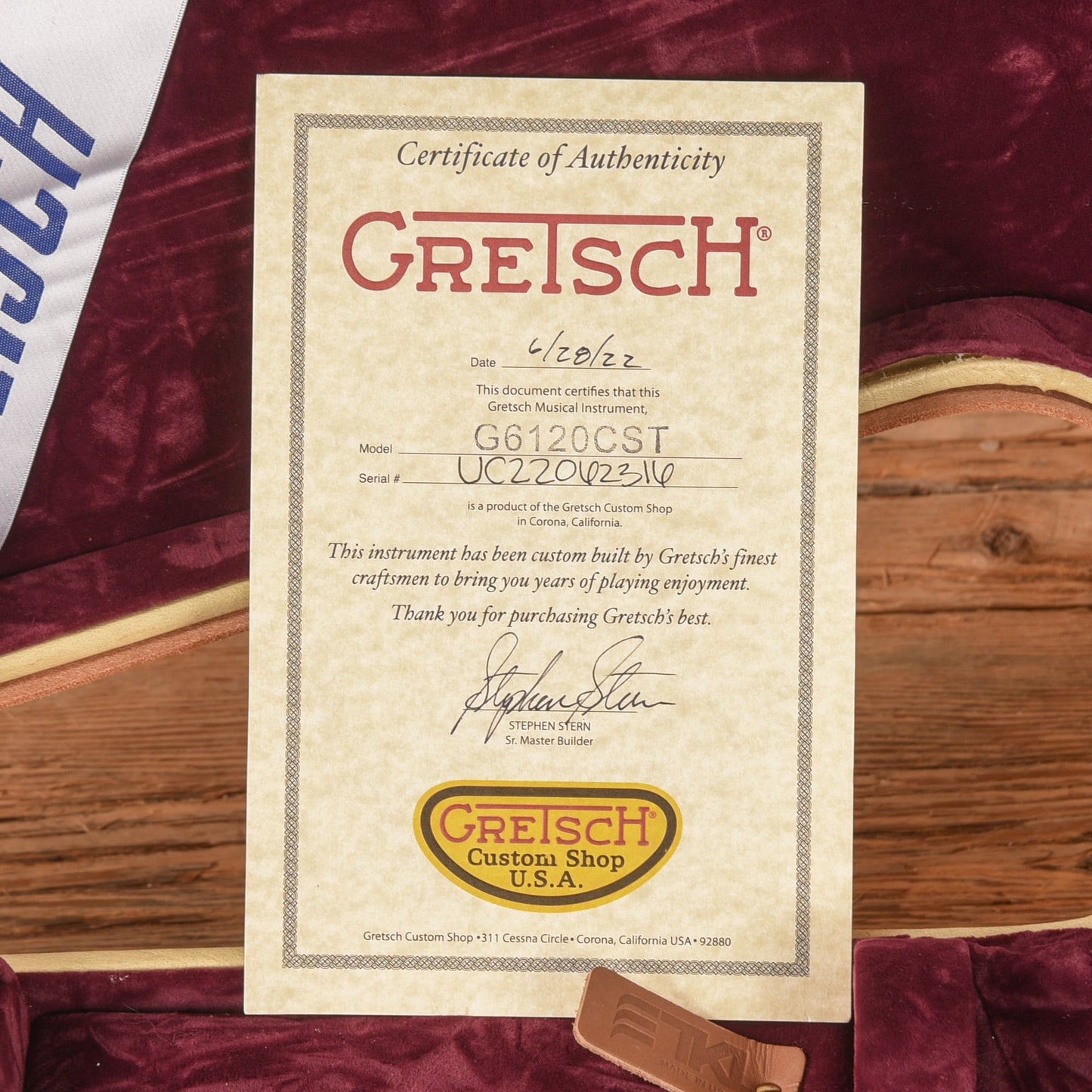 Gretsch Custom Shop Stephen Stern Masterbuilt G6120CST Flamed Orange 2022 - Zac Brown