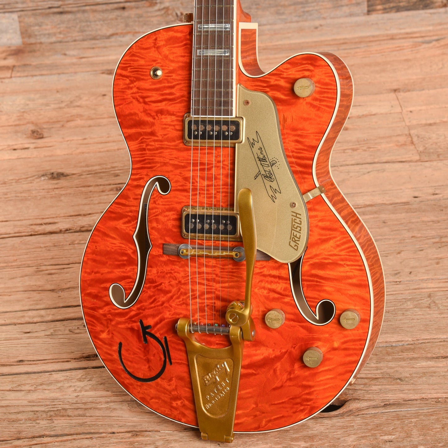 Gretsch Custom Shop Stephen Stern Masterbuilt G6120CST Flamed Orange 2022 - Zac Brown