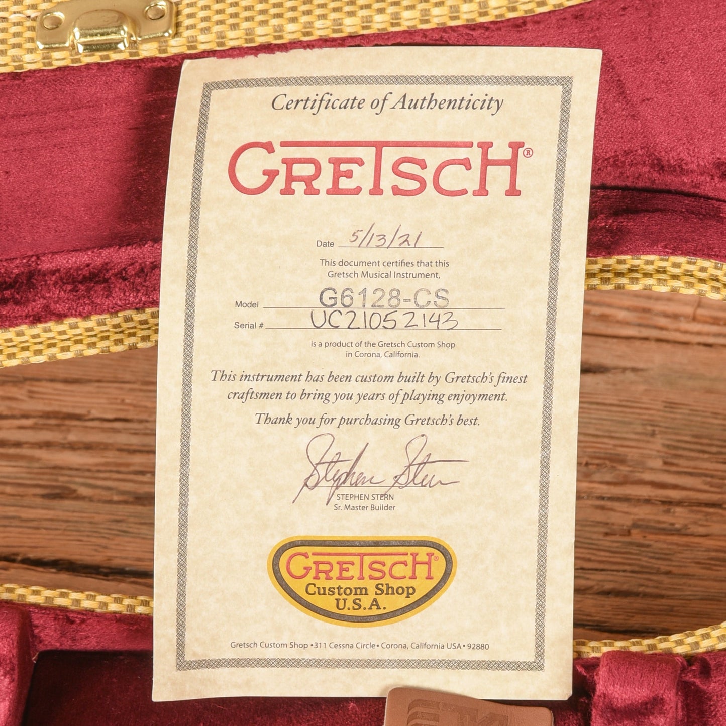Gretsch Custom Shop Stephen Stern Masterbuilt G6128-CS Duo Jet Sunburst 2021 - Zac Brown
