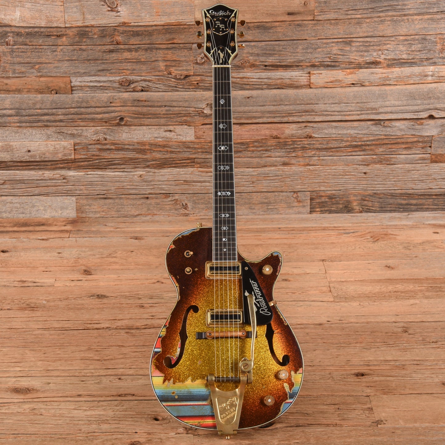 Gretsch Custom Shop Stephen Stern Masterbuilt G6128-CS Roadrunner Goldburst Sparkle over Multicolor 2020 - Zac Brown