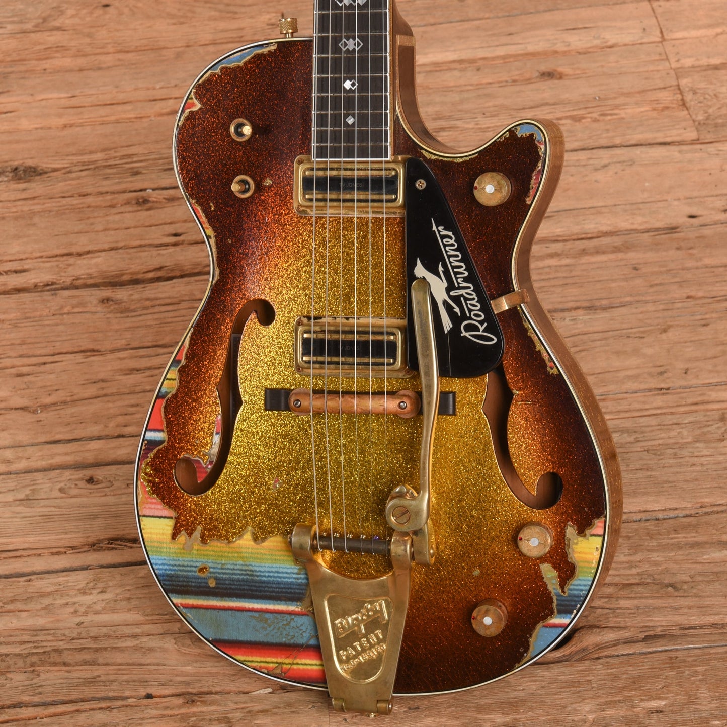 Gretsch Custom Shop Stephen Stern Masterbuilt G6128-CS Roadrunner Goldburst Sparkle over Multicolor 2020 - Zac Brown