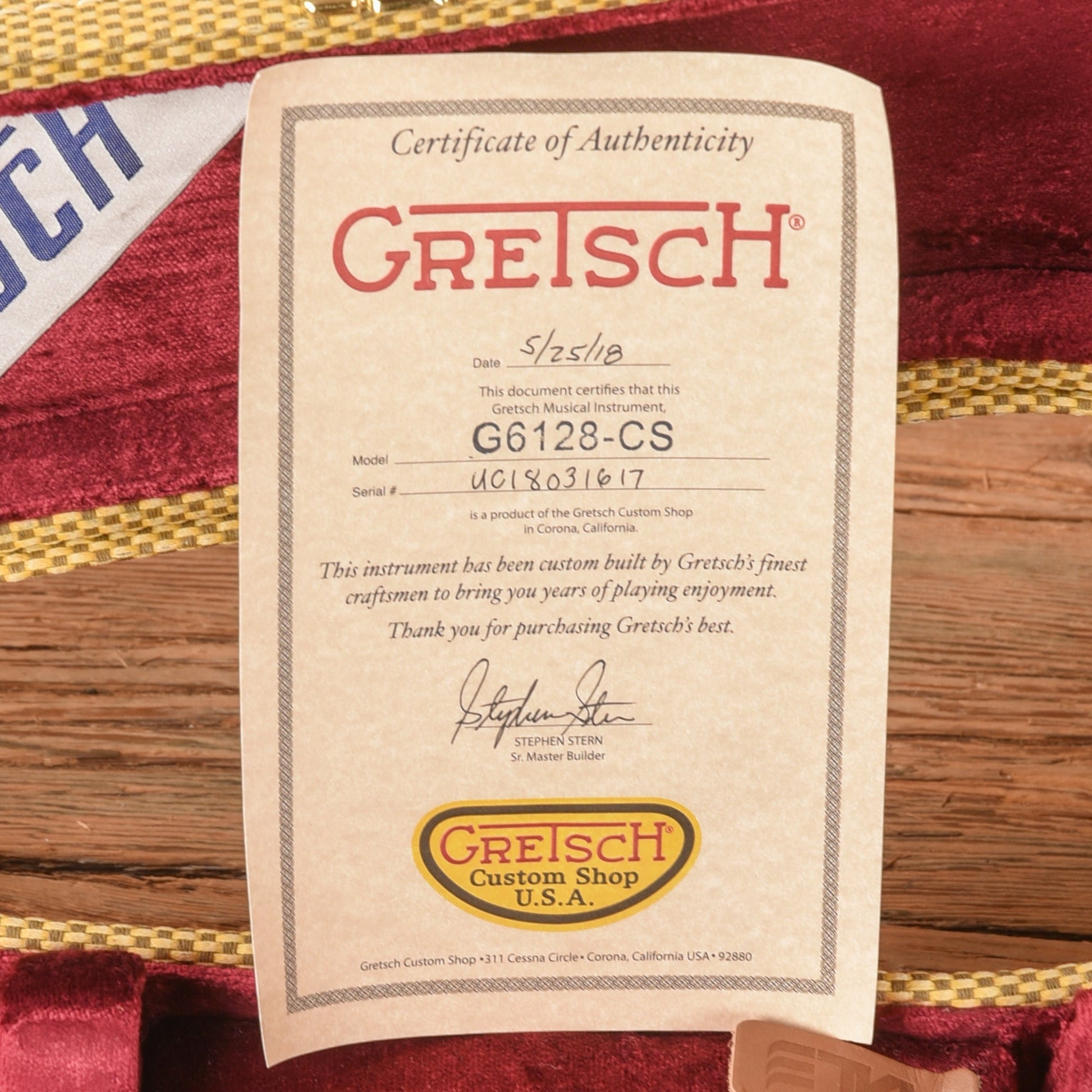 Gretsch Custom Shop Stephen Stern Masterbuilt G6128 Custom Shop Gold Paisley 2018 - Zac Brown