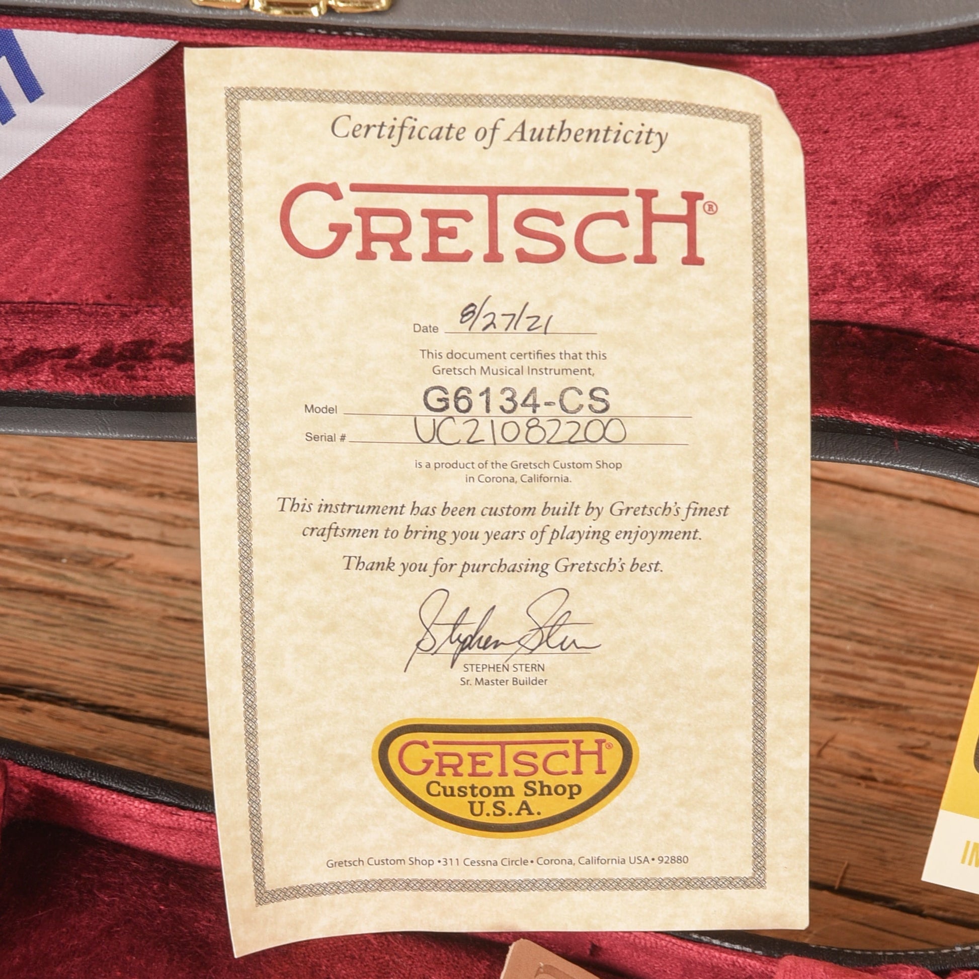 Gretsch Custom Shop Stephen Stern Masterbuilt G6134-CS Penguin Gold Sparkle 2021 - Zac Brown