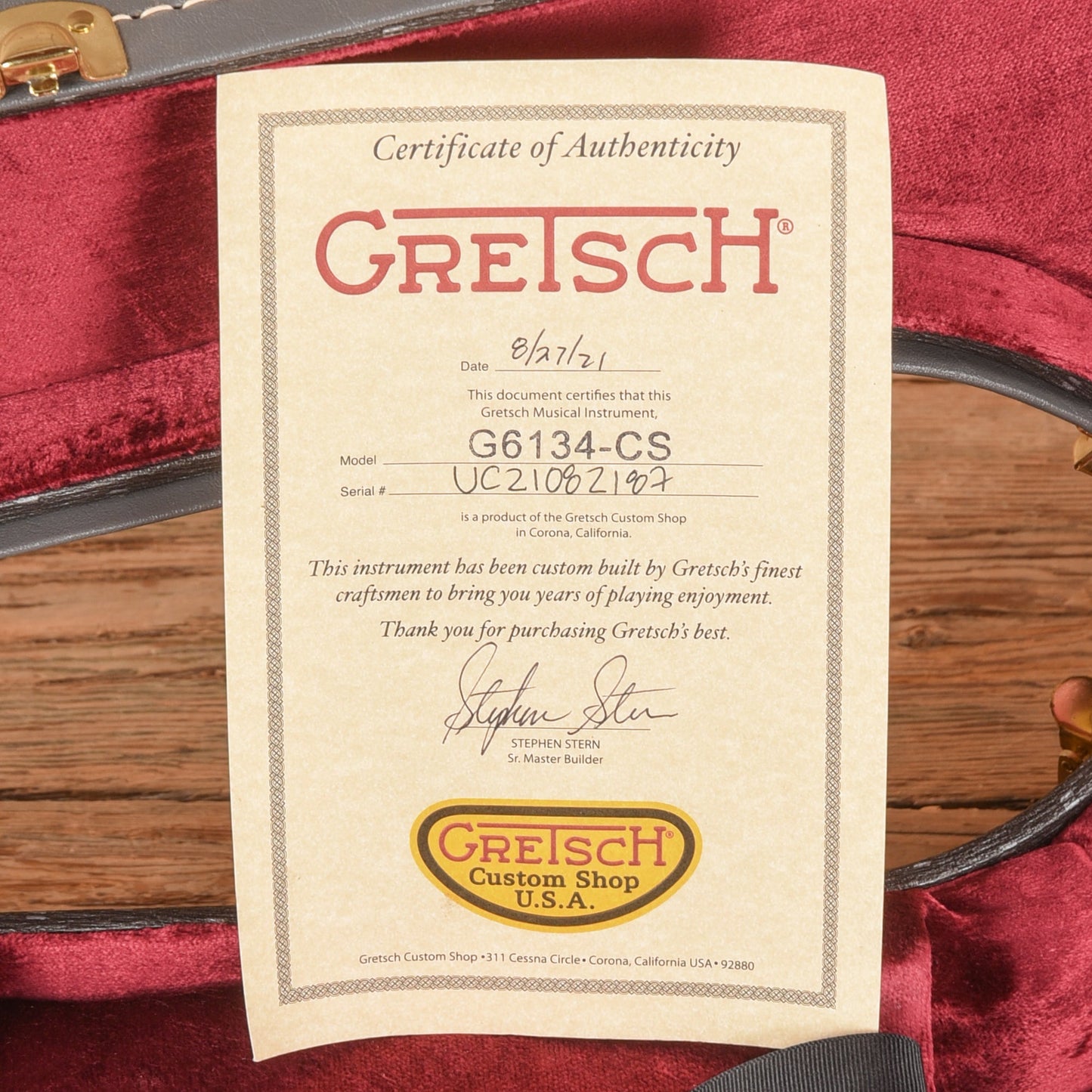 Gretsch Custom Shop Stephen Stern Masterbuilt G6134-CS Penguin White 2021 - Zac Brown