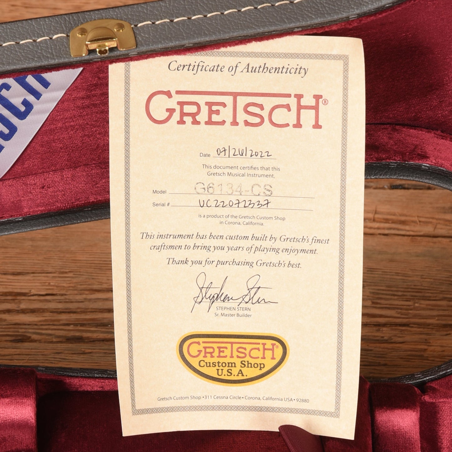 Gretsch Custom Shop Stephen Stern Masterbuilt G6134S-CS Penguin Sunburst 2022 - Zac Brown