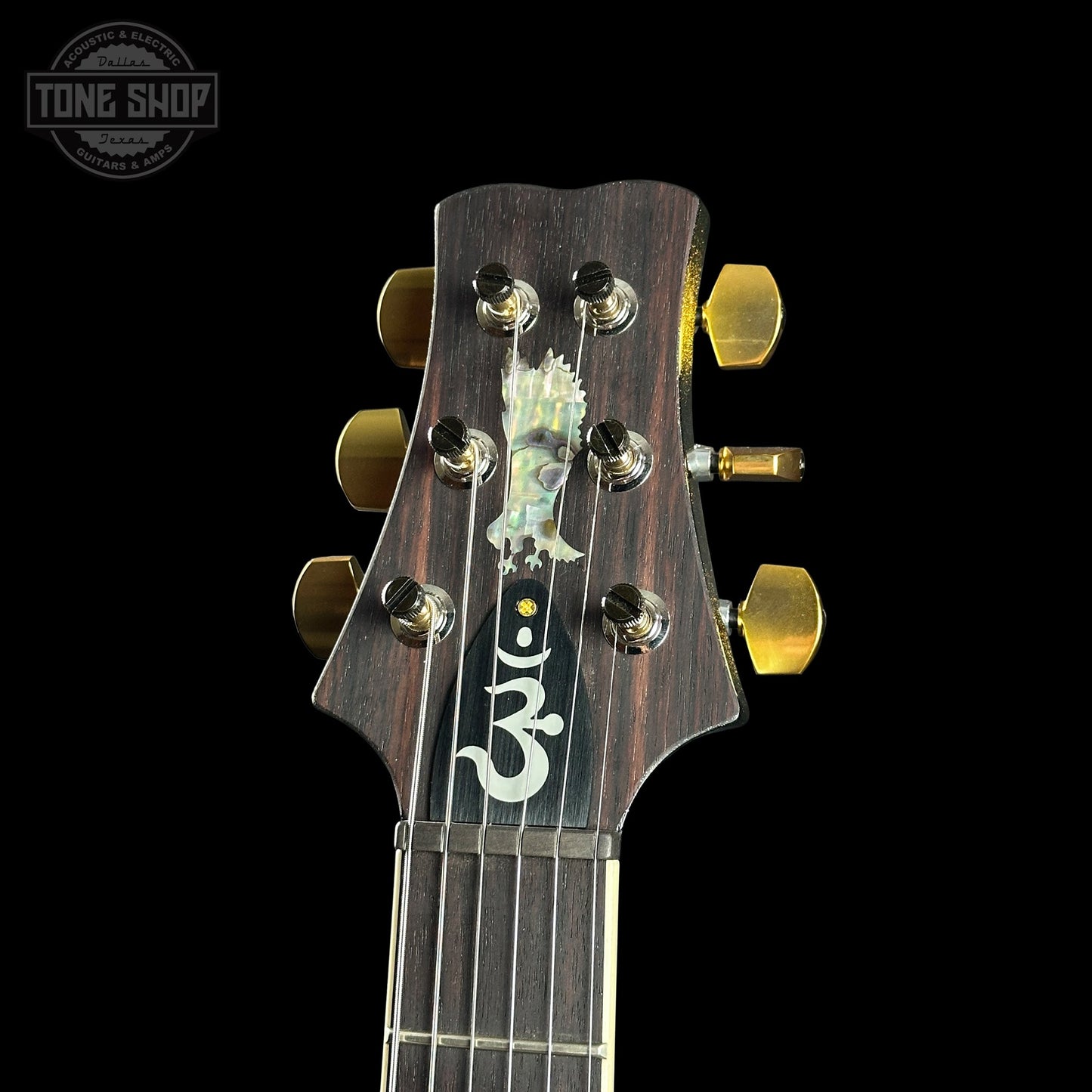 PRS Santana Retro 10 Top Sprayer's Choice Santana Yellow Gold Holoflake Back w/case 0415510