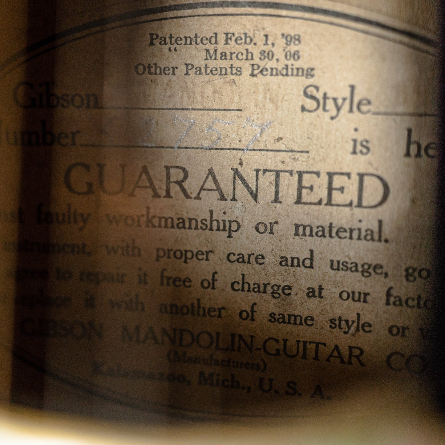 Gibson 1919 A Mandolin